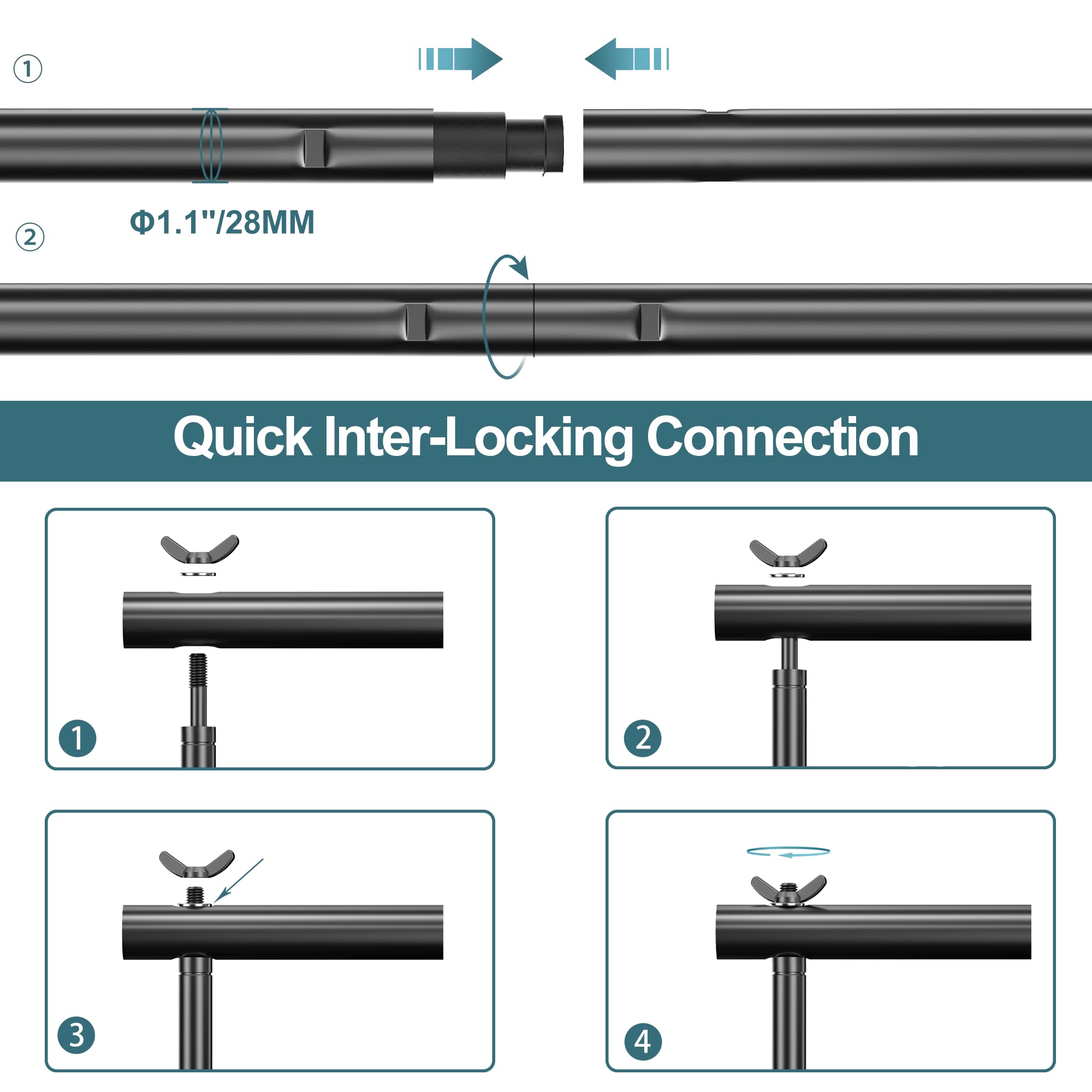 Fudesy Photo Video Studio 10 X 10Ft Heavy Duty Adjustable Backdrop Stand,Background Support System For Photography With Carry Ba