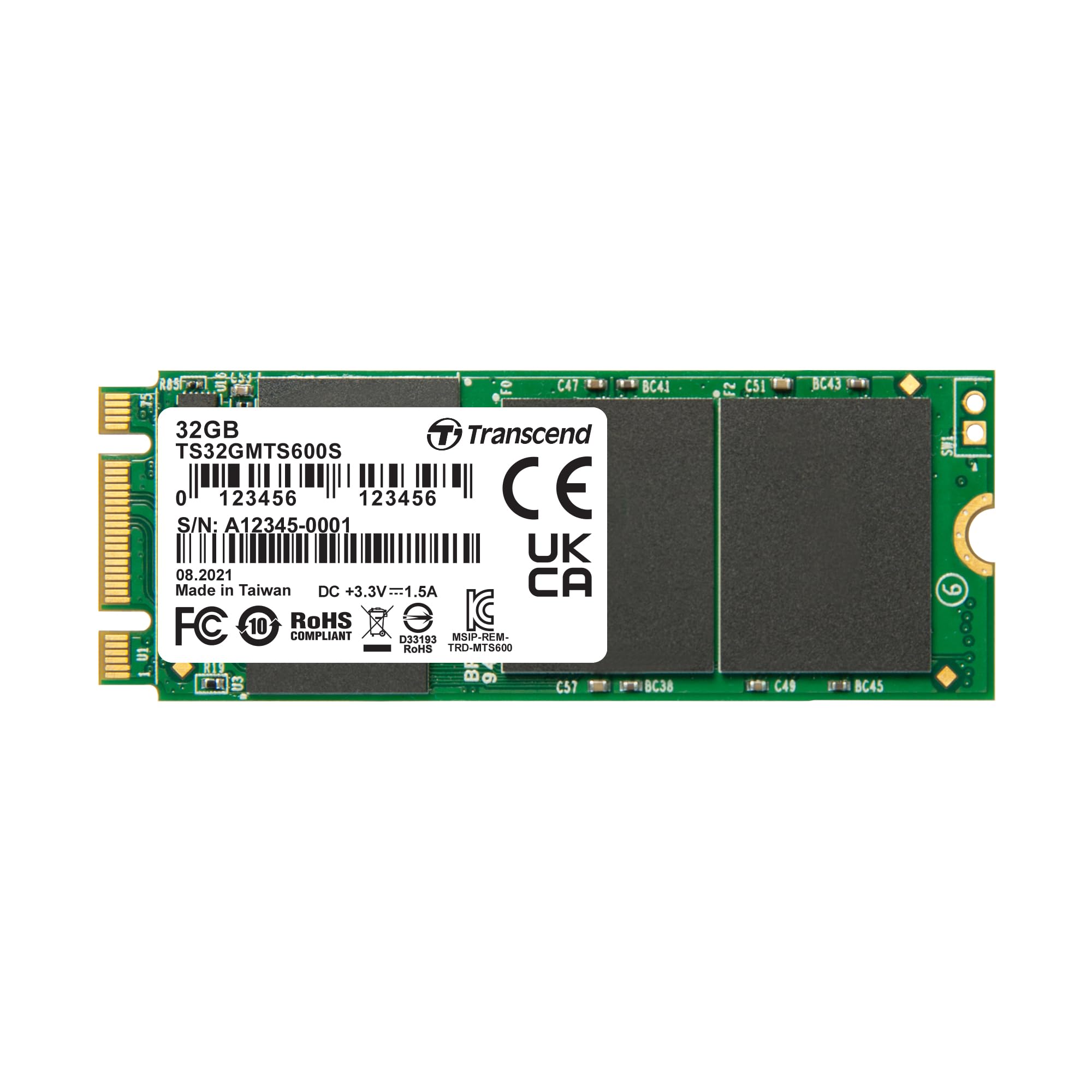 Transcend 32 GB SATA III 6Gb/s MTS600 60 mm M.2 SSD Solid State Drive TS32GMTS600