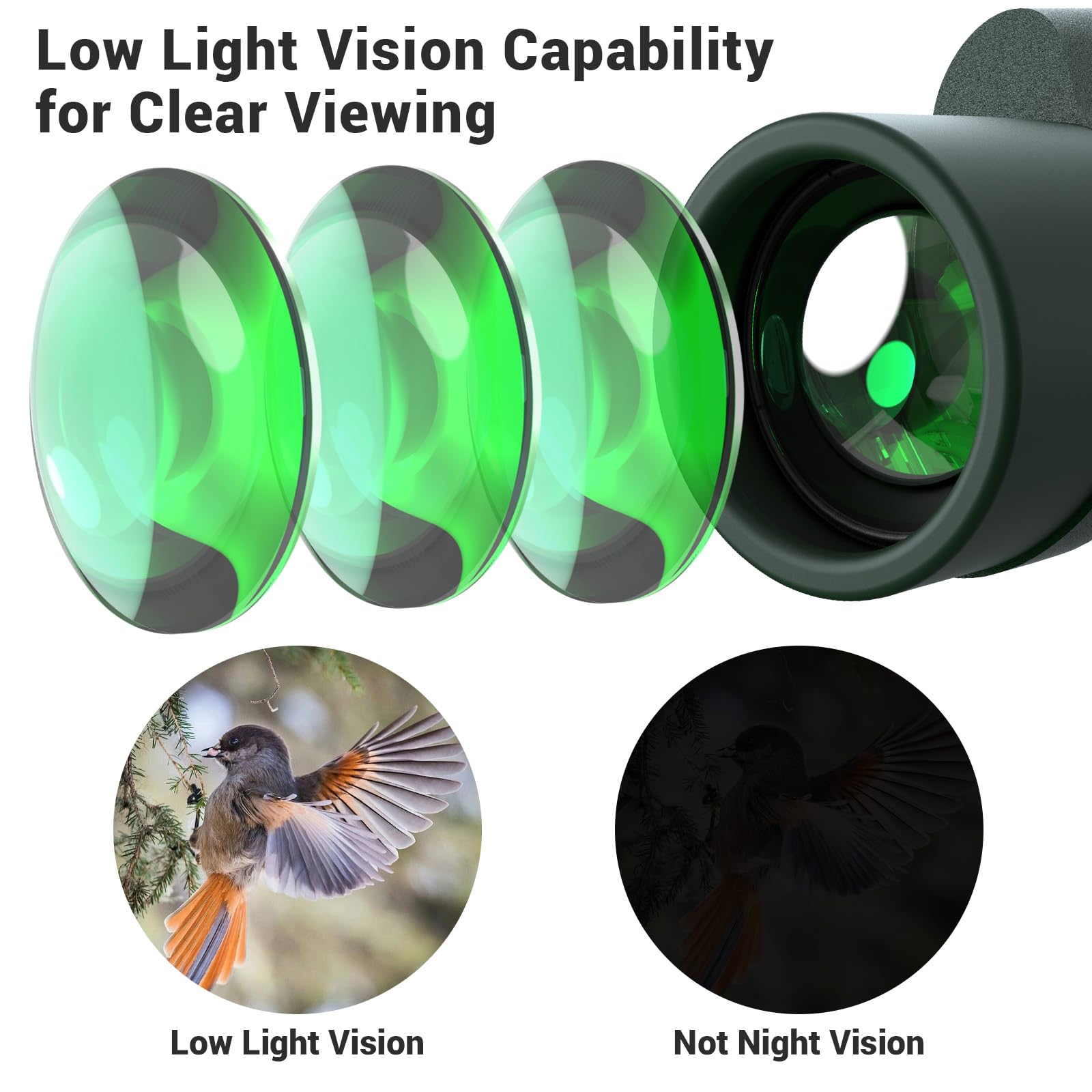 12X50 Monocular Telescope For Adults, High Powered Monoculars Compact Scope Portable Handheld Telescope With Bak-4 Prism Fmc Len