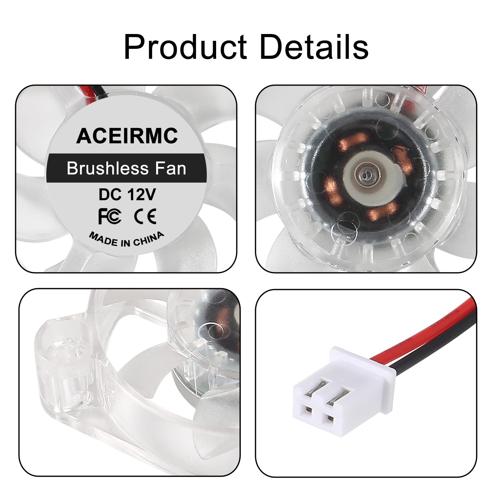 Aceirmc 4Pcs 4010 Fan 3D Printer Fan Dc 12V Mini Brushless Cooling Fan 40X40X10Mm Hydraulic Bearing Fan Rgb Led With 2 Pin Termi