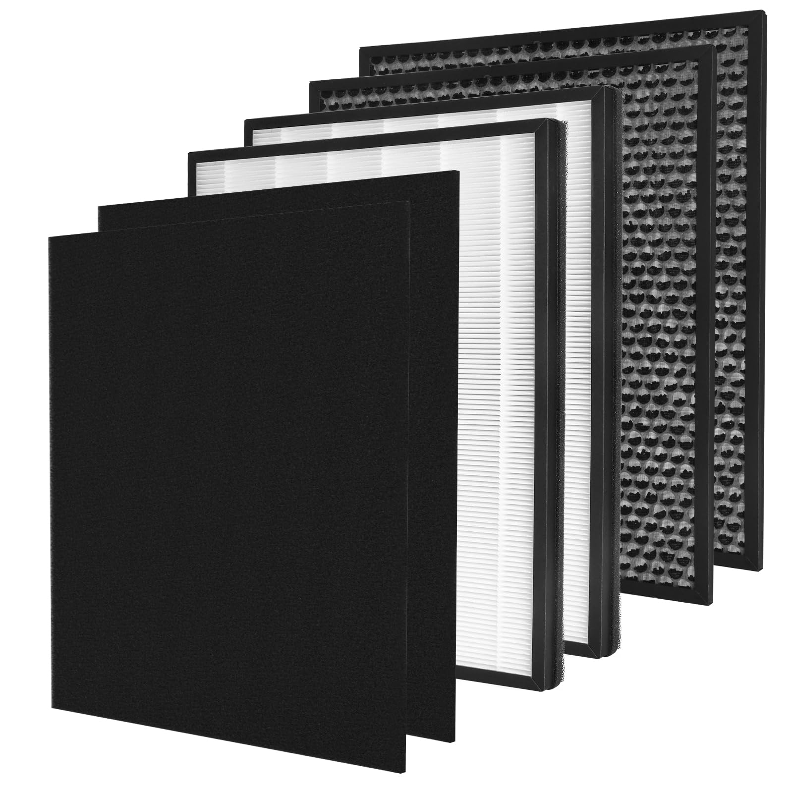 Fcfmy 2 Packs Ic 4524 Replacement Filters Compatible With Invisiclean Claro Ic 4524 Air Cleaner Purifier, 2Pcs True Hepa, 2Pcs A