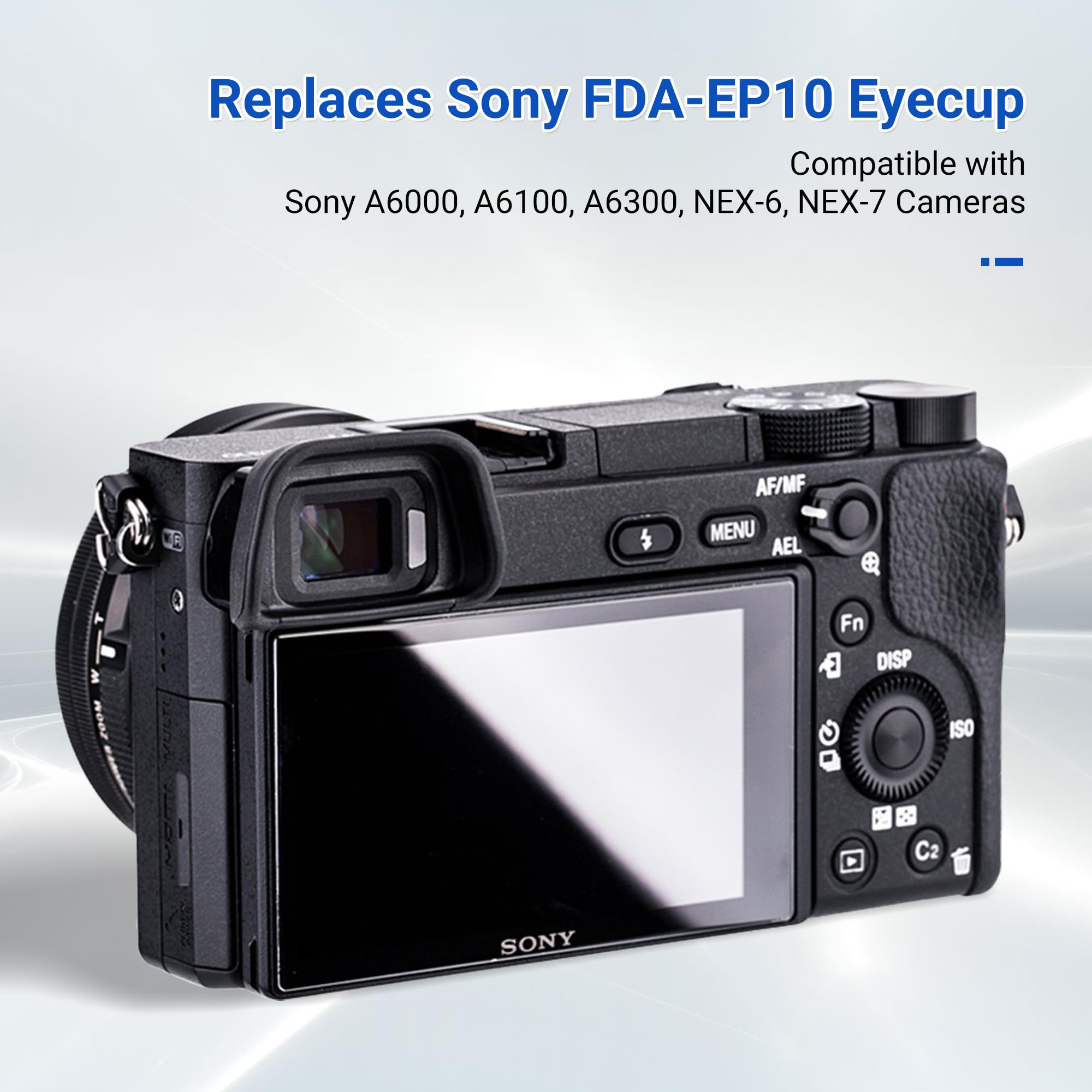 Jjc 2-Pack Soft Viewfinder Eyecup Eyepiece Eye Cup For Sony A6300 A6100 A6000 Nex-6 Nex-7 Cameras And Fda-Ev2S Electronic Viewfi