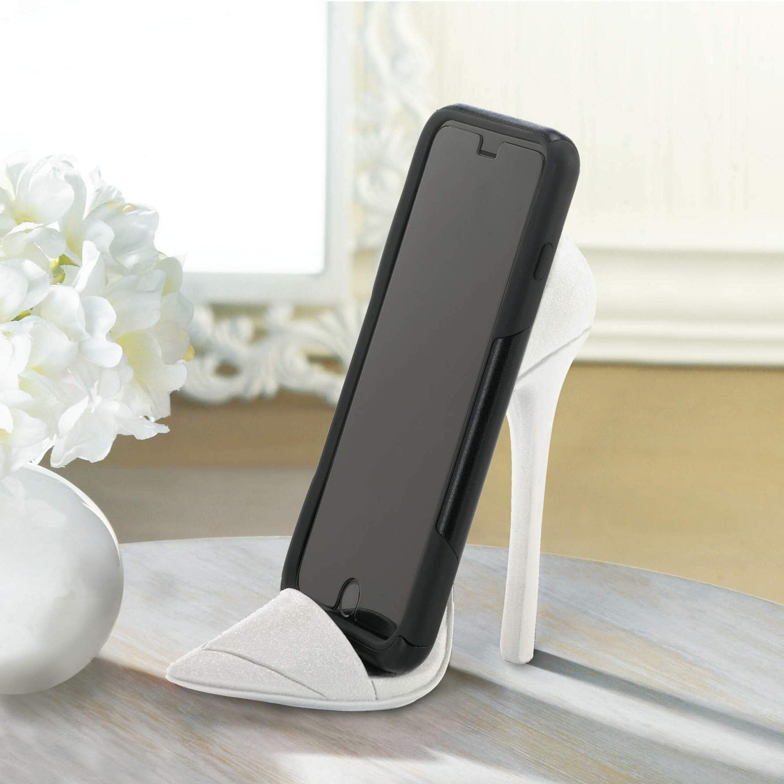 Dazzling White Shoe Phone Holder 6X2.5X5.25''