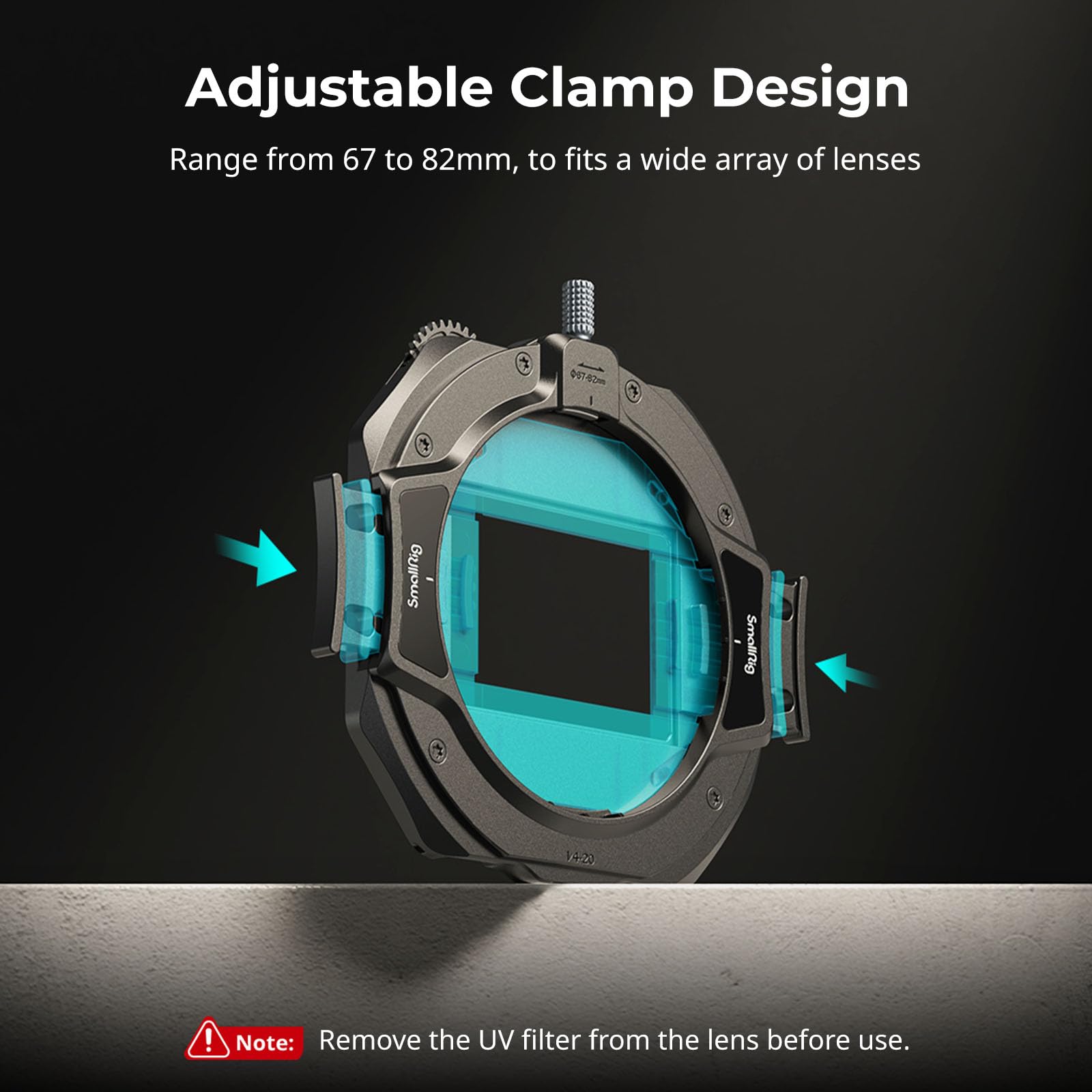 Smallrig Matte Box With Adjustable Clamp From 67Mm - 82Mm, With Lens Hood, Top Flag, Cpl 1 & 2 Filters, For Dslr Mirrorless Came