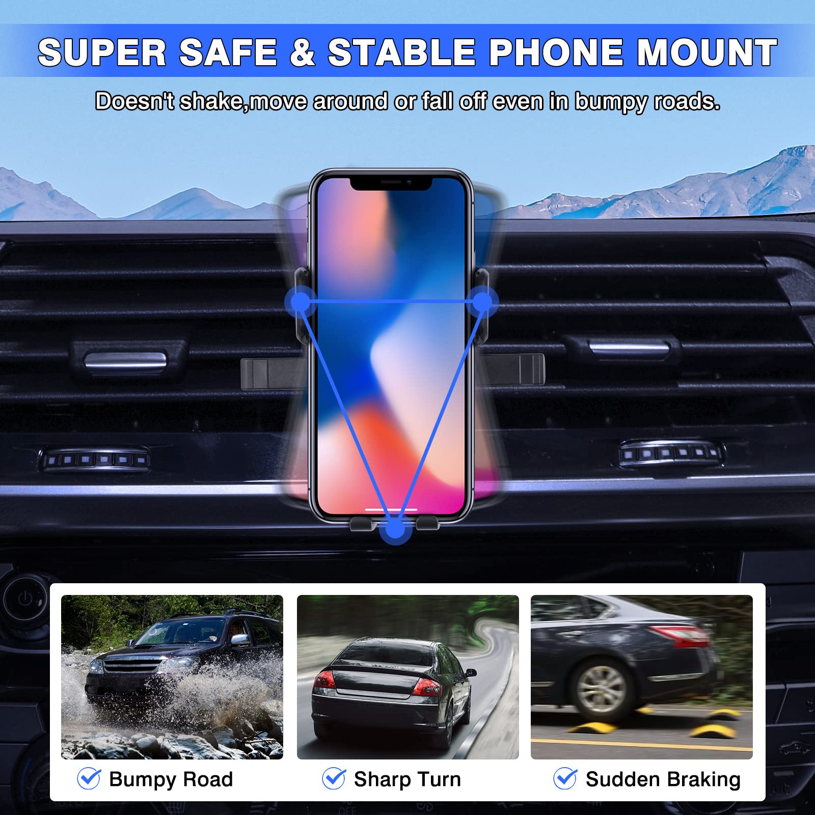 Karltys Car Phone Holder For Bmw X3 2018-2021 (Not For 22-23 X3) /X4 2019-2021 Accessories Cell Phone Holder Air Vent Mount For