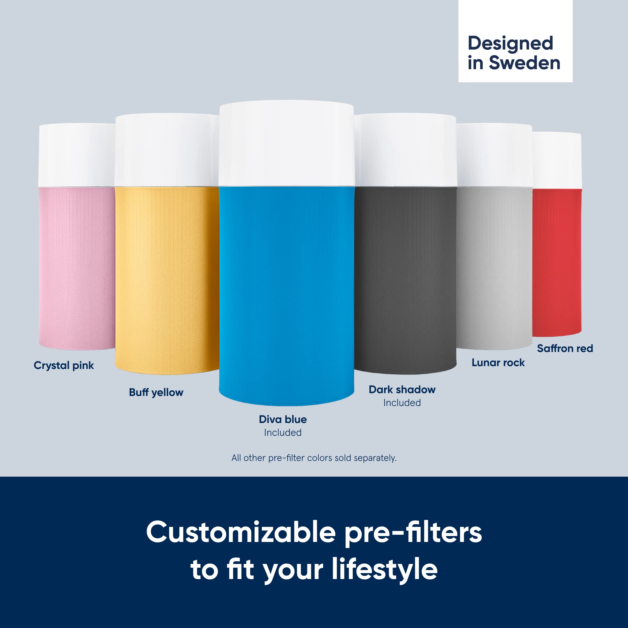 Blueair Bedroom Air Purifier, Small Room Air Cleaner Dust Pet Dander Smoke Pollen Allergen, Odor Removal, For Home Office Nurser