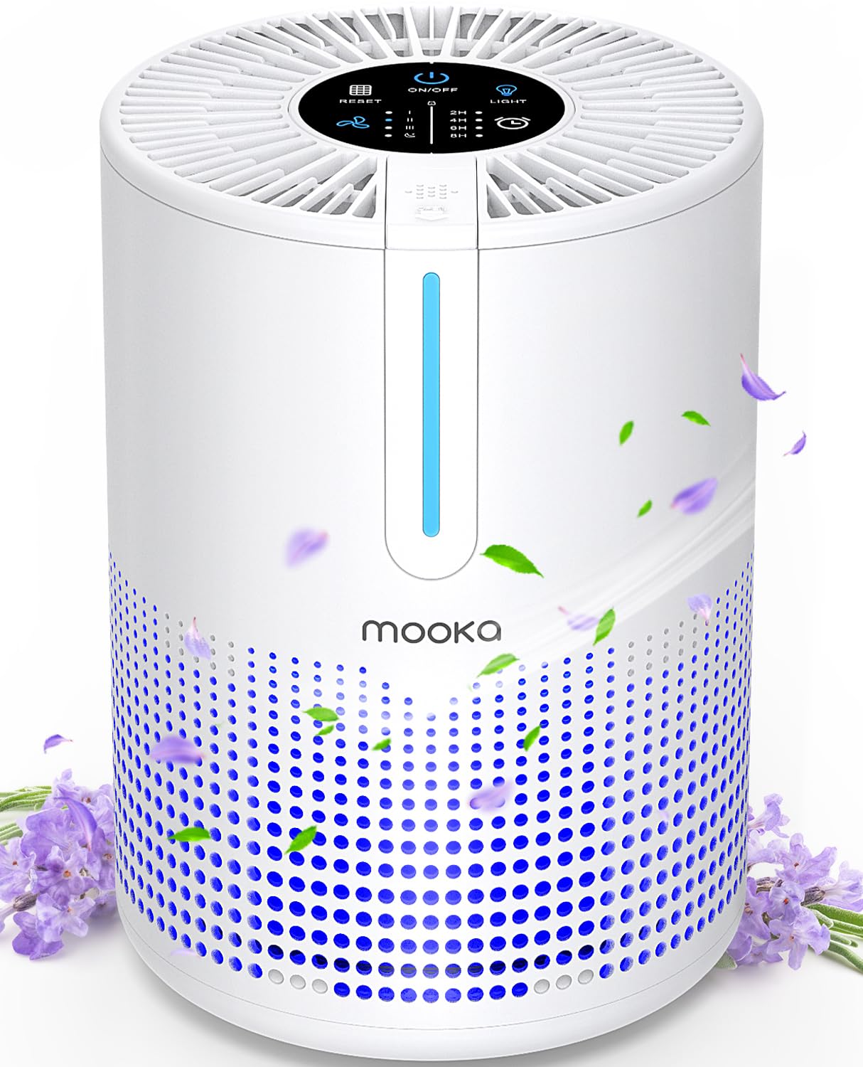 Air Purifiers For Bedroom Home 430 Sq.Ft, Mooka H13 Hepa Filter Small Portable Air Purifier With Usb Cable Fragrance Sponge For