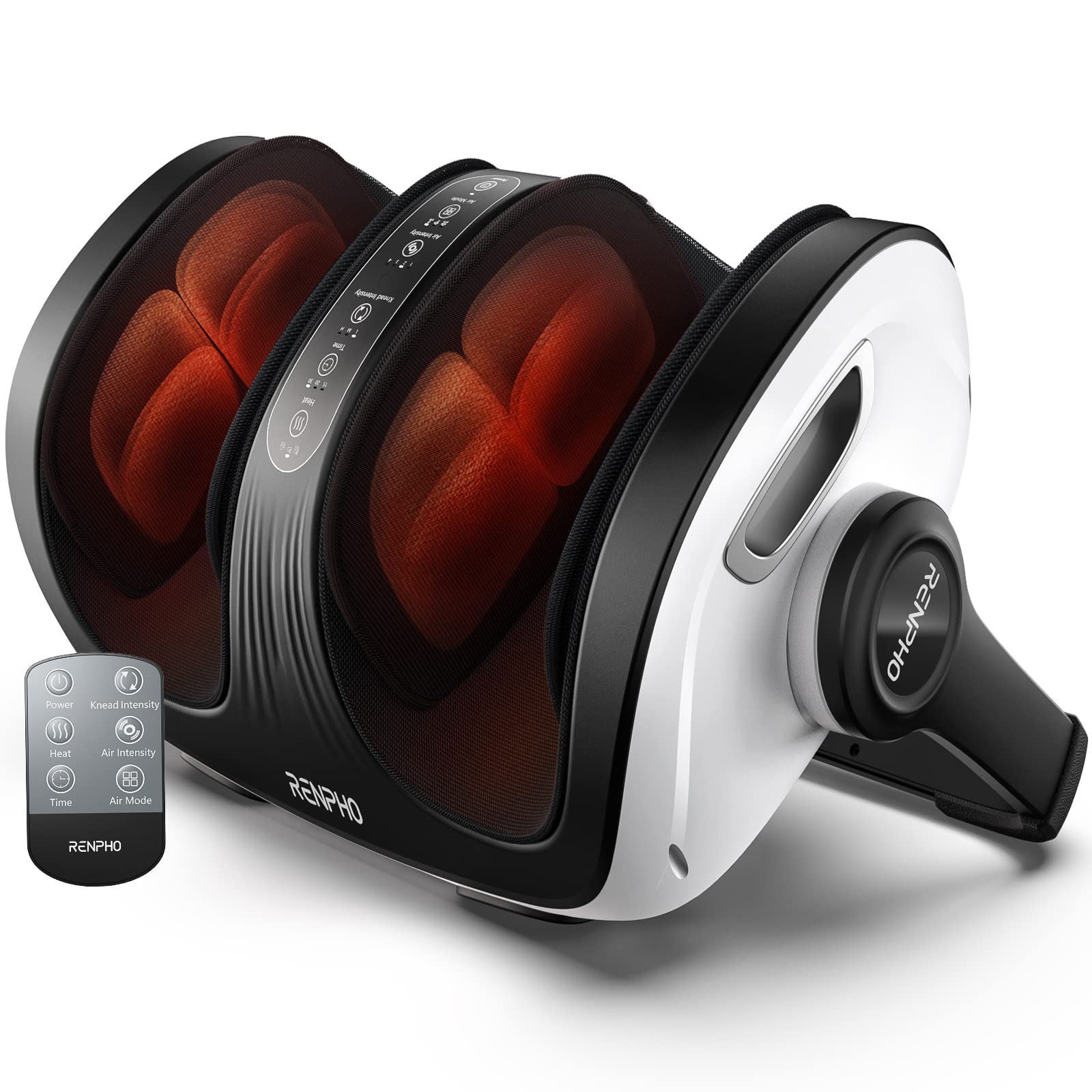 Renpho Foot Massager Machine With Heat, Shiatsu Foot And Calf Massager With Remote, Offer Deep Kneading Rolling Ankle, Leg Massa