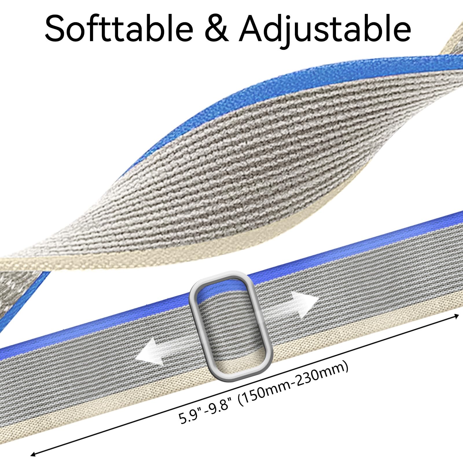 Chinber 5 Pack Bands Compatible With Fitbit Versa 2/5 Bands, Soft Adjustable Nylon Sport Band For Fitbit Versa Smart Watch Women