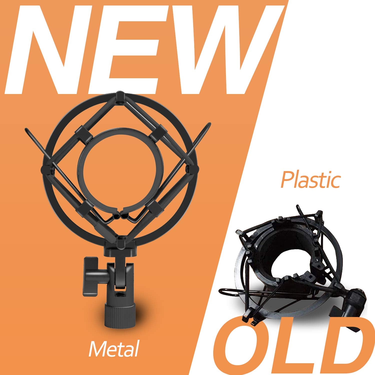 Boseen Microphone Shock Mount Mic Holder, Anti-Vibration Suspension Shock Mount Mic Holder Clip For 43Mm-47Mm Diameter Condenser