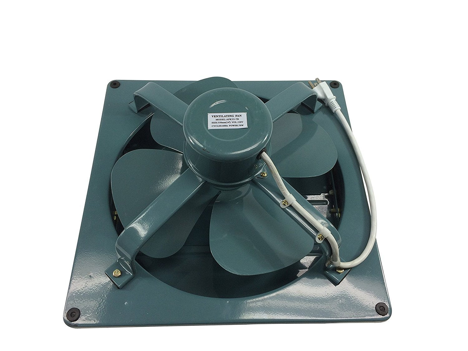 Professional Grade Products 9800516 Metal Shutter Exhaust Fan, 2473 Cfm For Garage Shed Pole Barn Hydroponic Ventilation, 18'' D