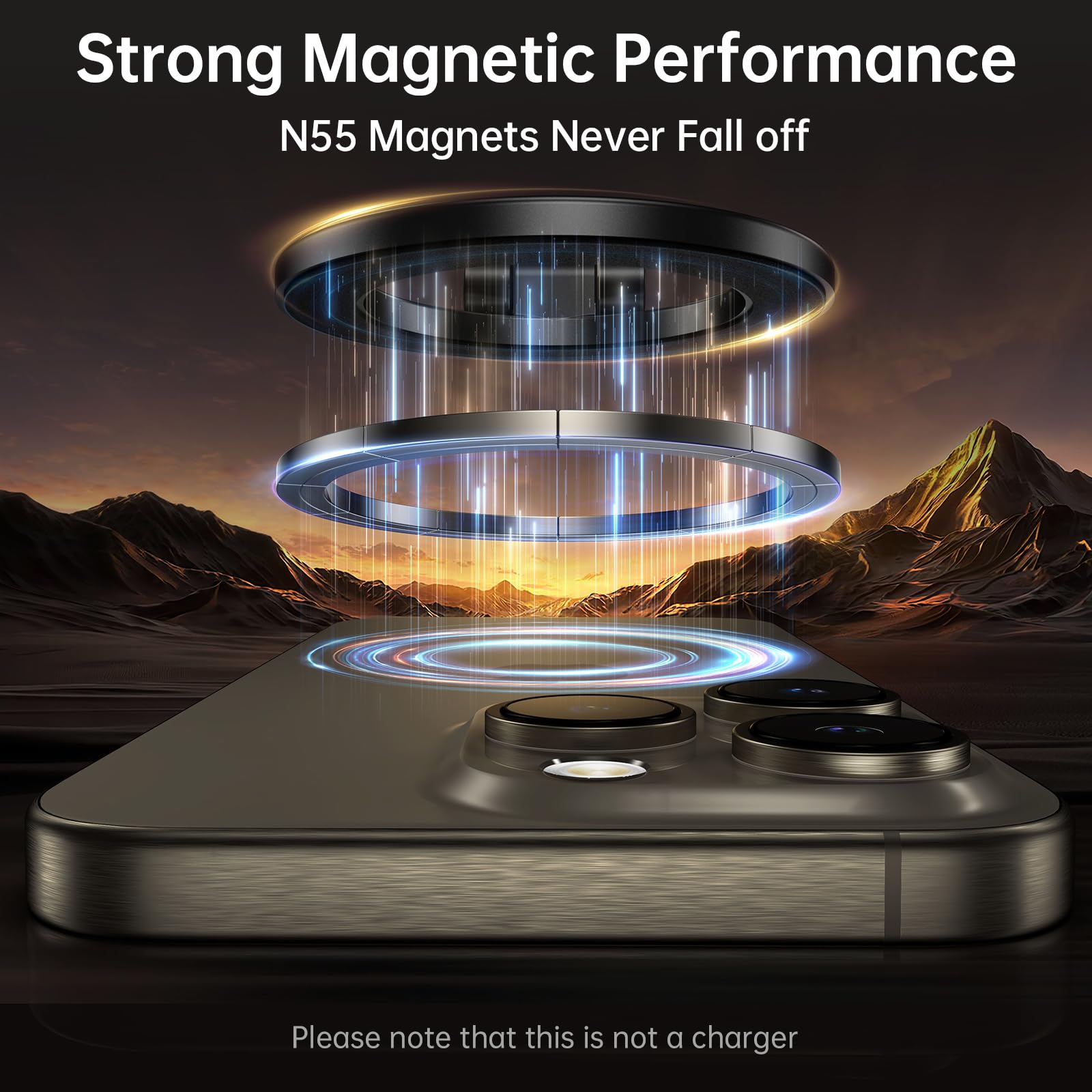 Syncwire Fits Magsafe Car Mount, Magnetic Phone Holder For Car Dashboard, [Flexible Three-Axis] 360 Rotation Magnetic Car Mount