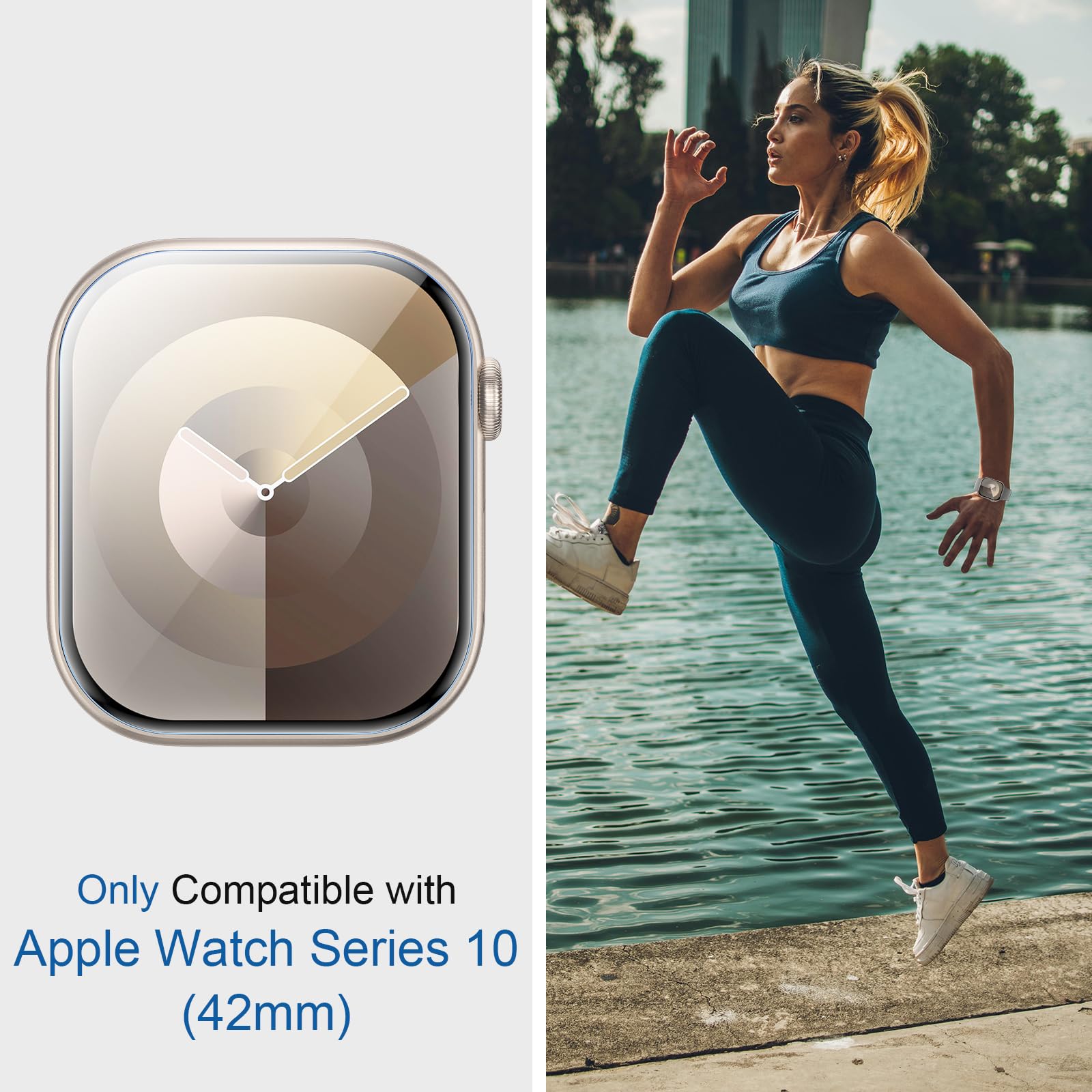 Swuu 6 Pack Tpu Screen Protector Compatible With Apple Watch Series 10 42Mm Screen Protector, Waterproof Hd Soft Film For Iwatch