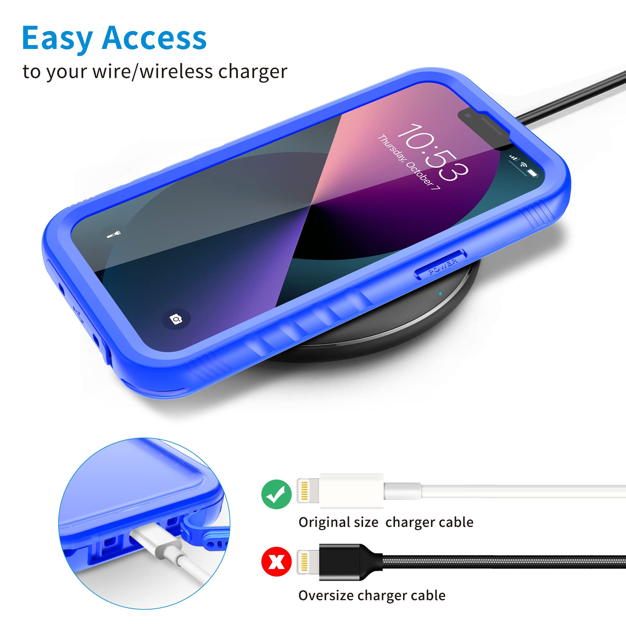 Sportlink Compatible With Iphone 13 Pro Waterproof Case   Full Body Shockproof Dustproof Phone Screen Protector Rugged Waterproo