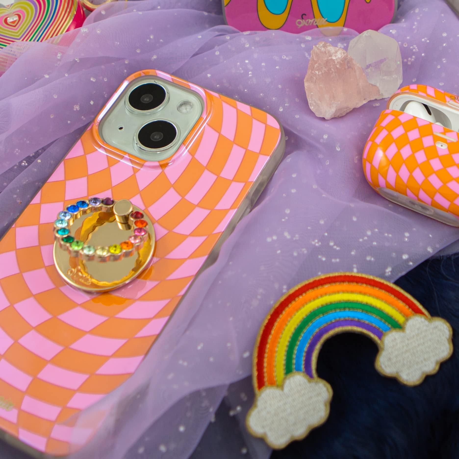 Sonix Case For Iphone 15, 14, 13 | Compatible With Magsafe | 10Ft Drop Tested | Checkered | Checkmate Pink