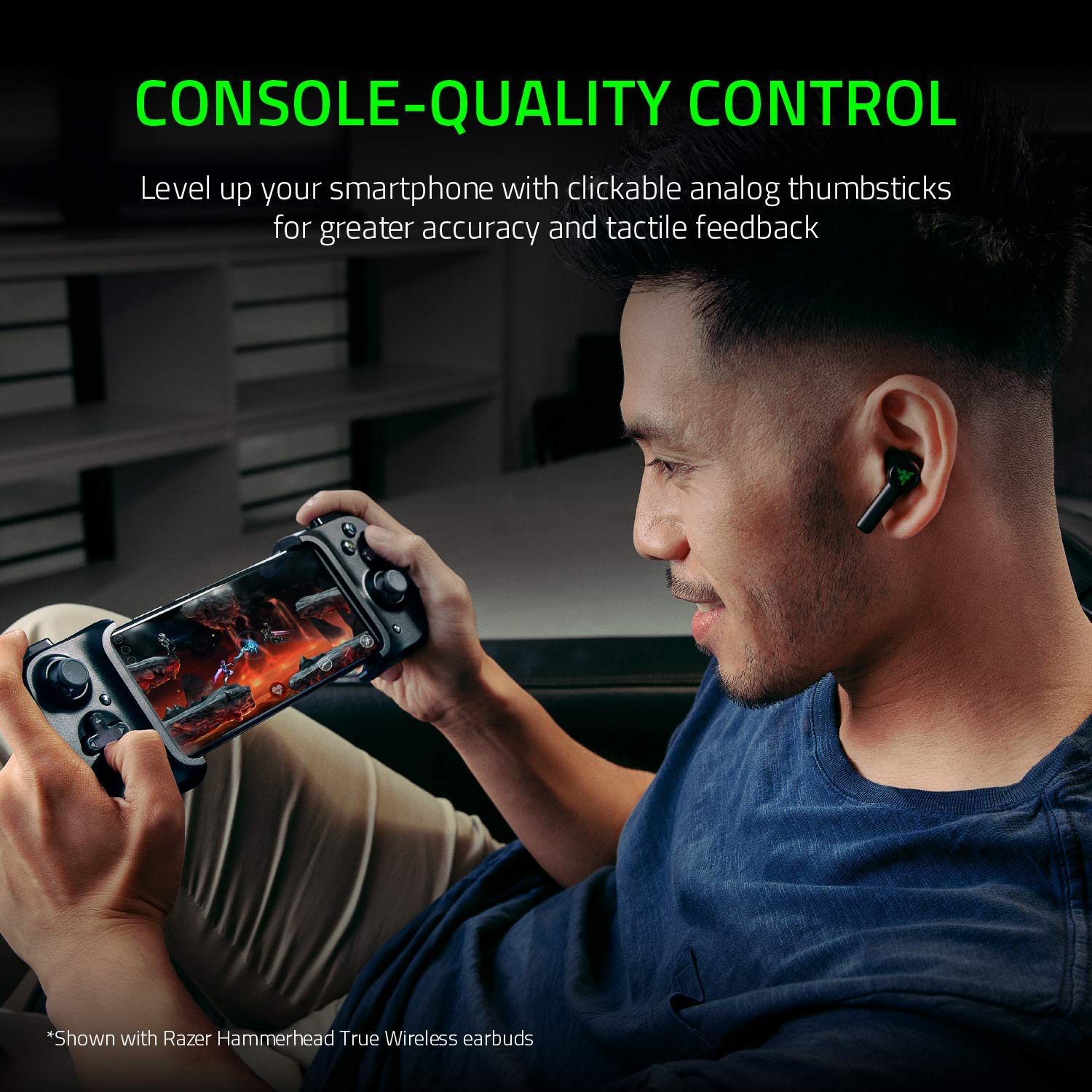 Razer Kishi For Android   Smartphone Gaming Controller (Usb C Connection, Ergonomic Design, Individual Fit For Mobile Phones, An