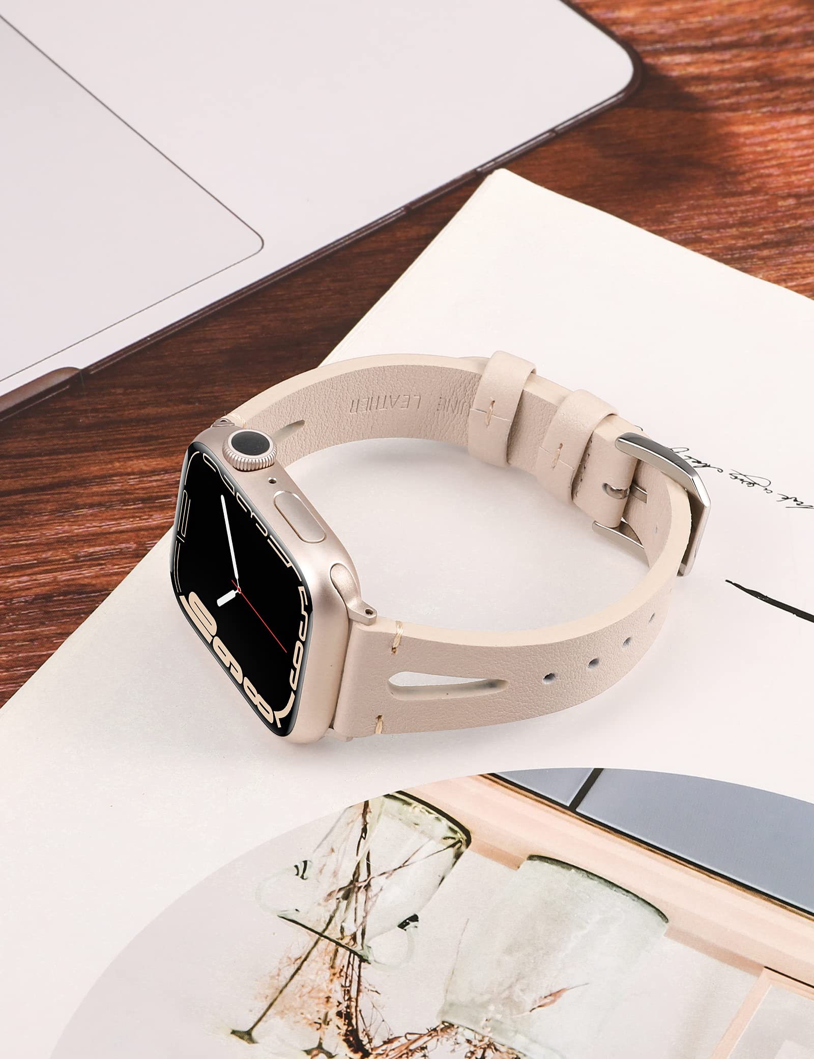 Wearlizer Starlight Leather Bands Compatible With Apple Watch Straps 42Mm 44Mm 45Mm 49Mm For Iwatch Se Womens Special Triangle H