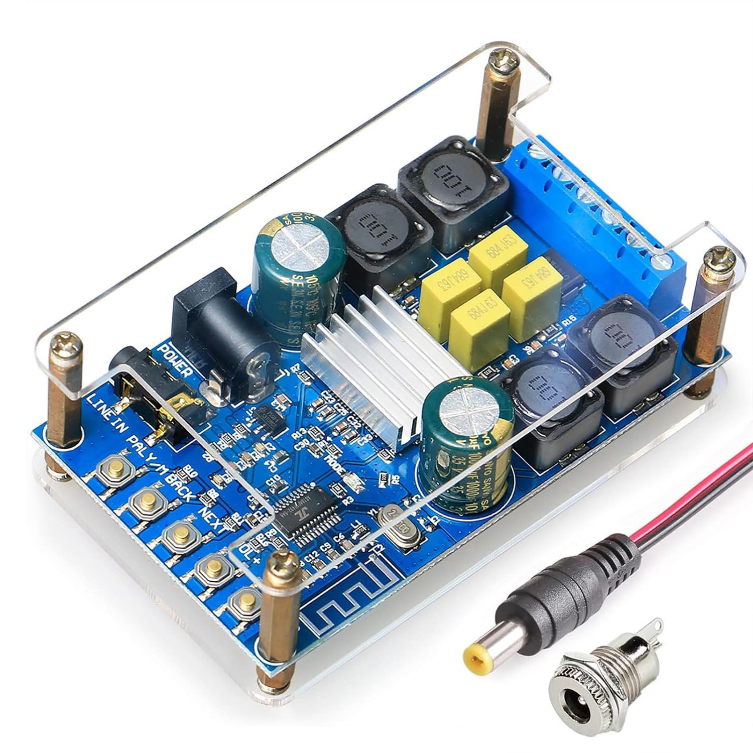 DAMGOO Bluetooth Amplifier Board,50w+50w 2 Channel Audio Amplifier Board Suitable for retrofit Speakers Bluetooth Speakers,Easy