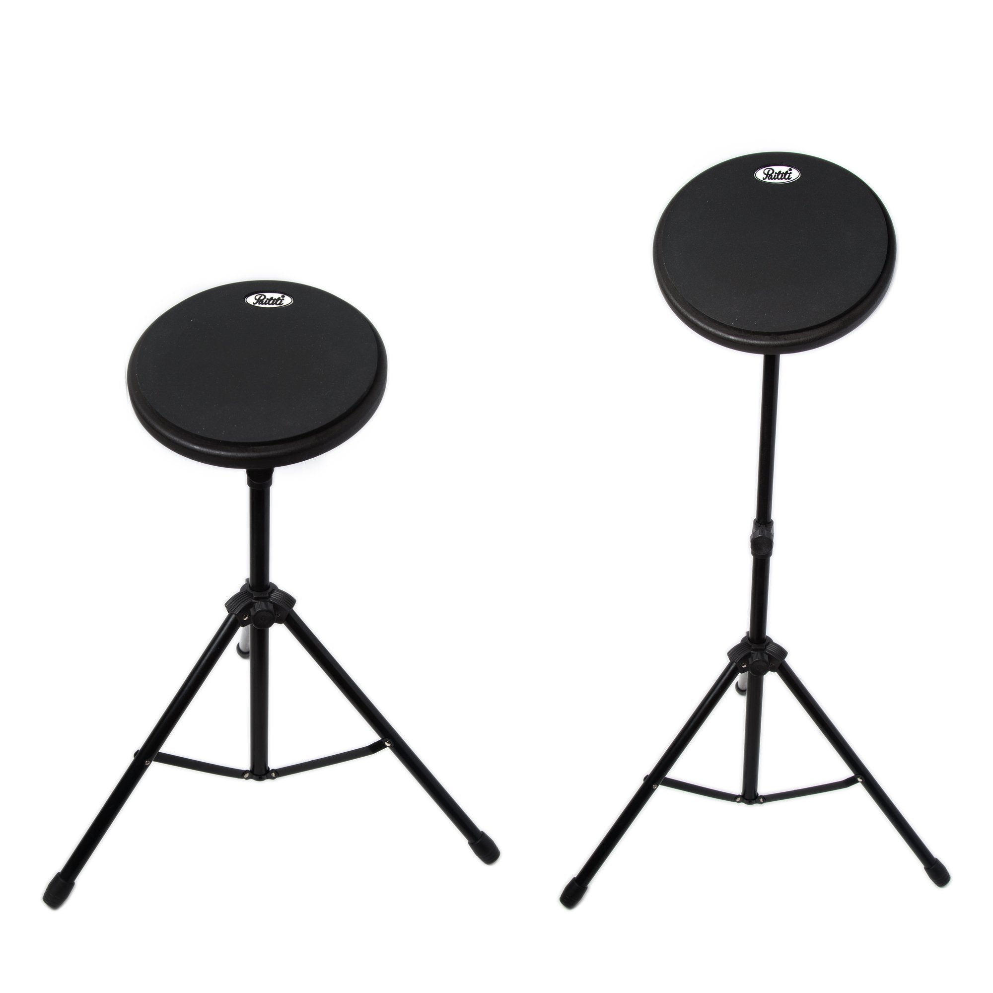 Paititi 8 Inch Practice Drum Pad With Adjustable Stand & Carrying Bag (With 7A Sticks)
