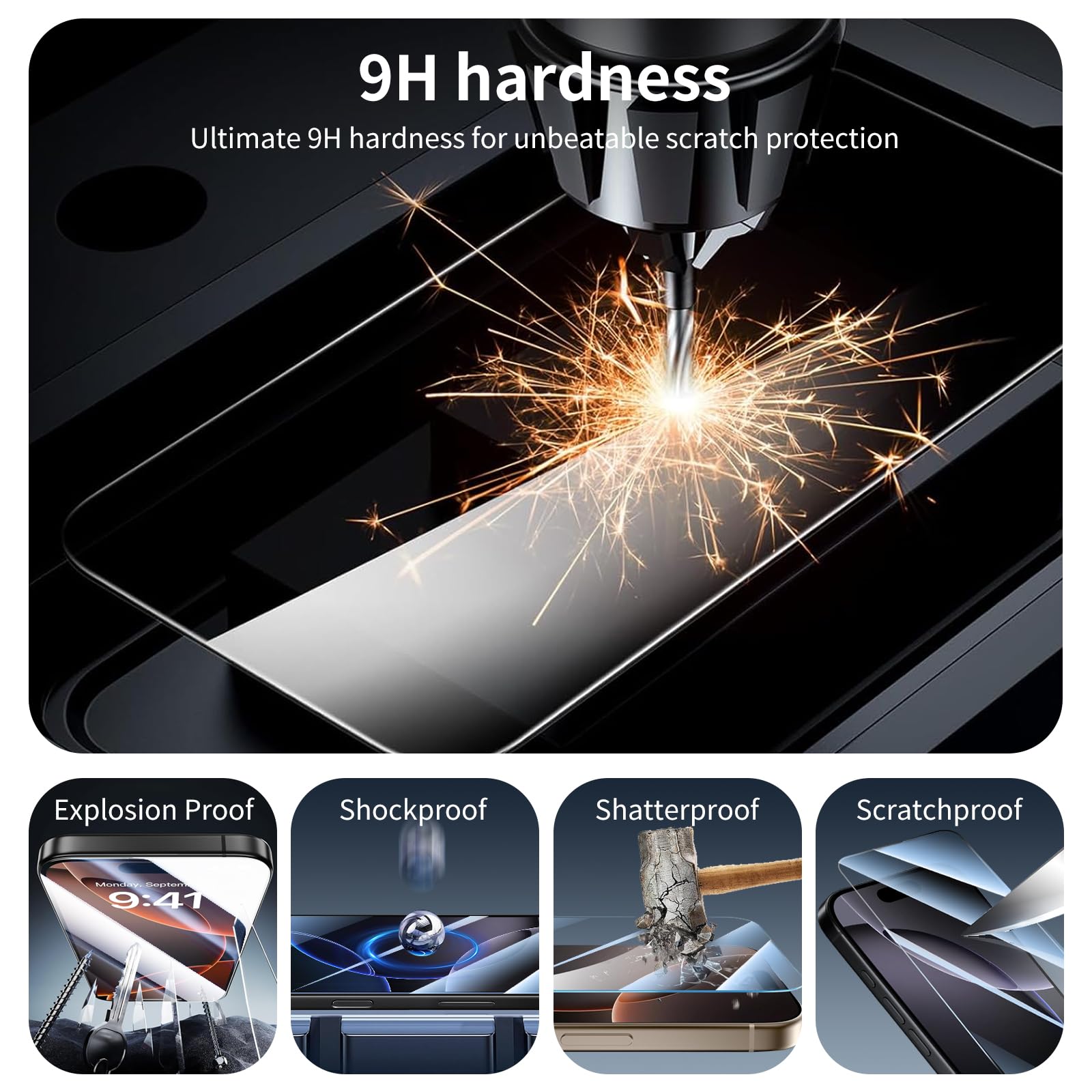 Fynorao Screen Protector And Camera Lens Protector For Samsung Galaxy S25 Ultra, Double Shatterproof Hd Tempered Glass Film, [9H