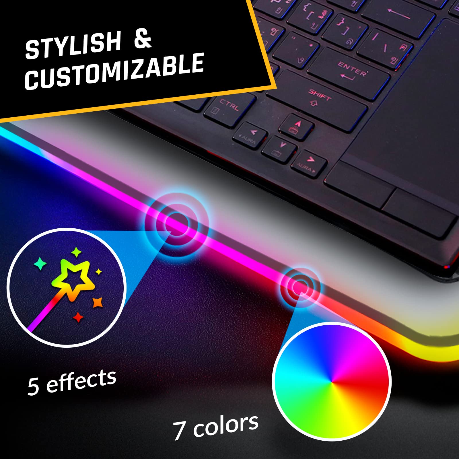 Klim Ultimate + Rgb Laptop Cooling Pad With Led Rim + New 2024 + Gaming Laptop Cooler + Usb Powered Fan + Very Stable And Silent