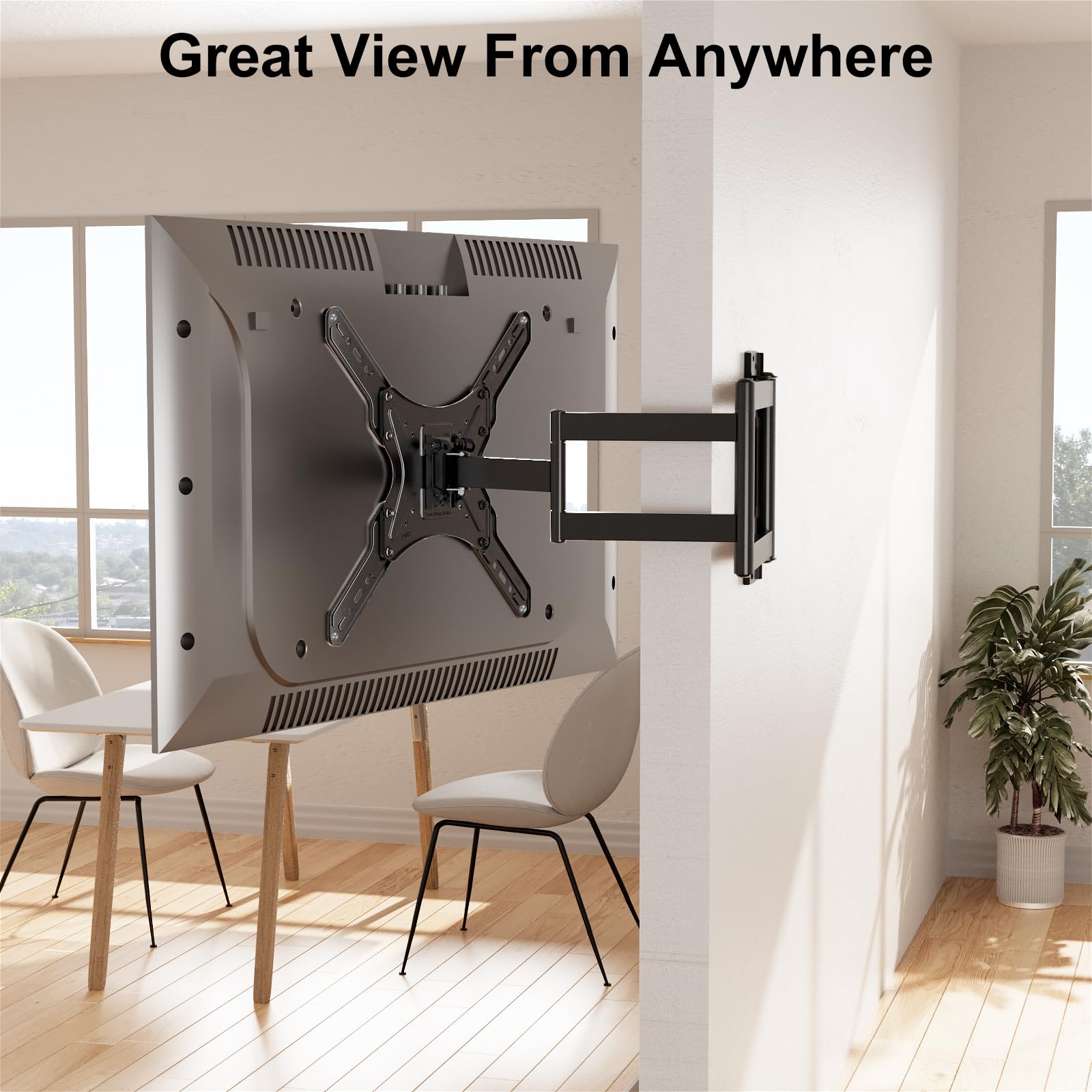 Elived Long Arm Tv Wall Mount For Most 26 60 Inch Tvs, 29.5 Inch Long Extension Tv Mount Swivel And Tilt, Full Motion Wall Mount