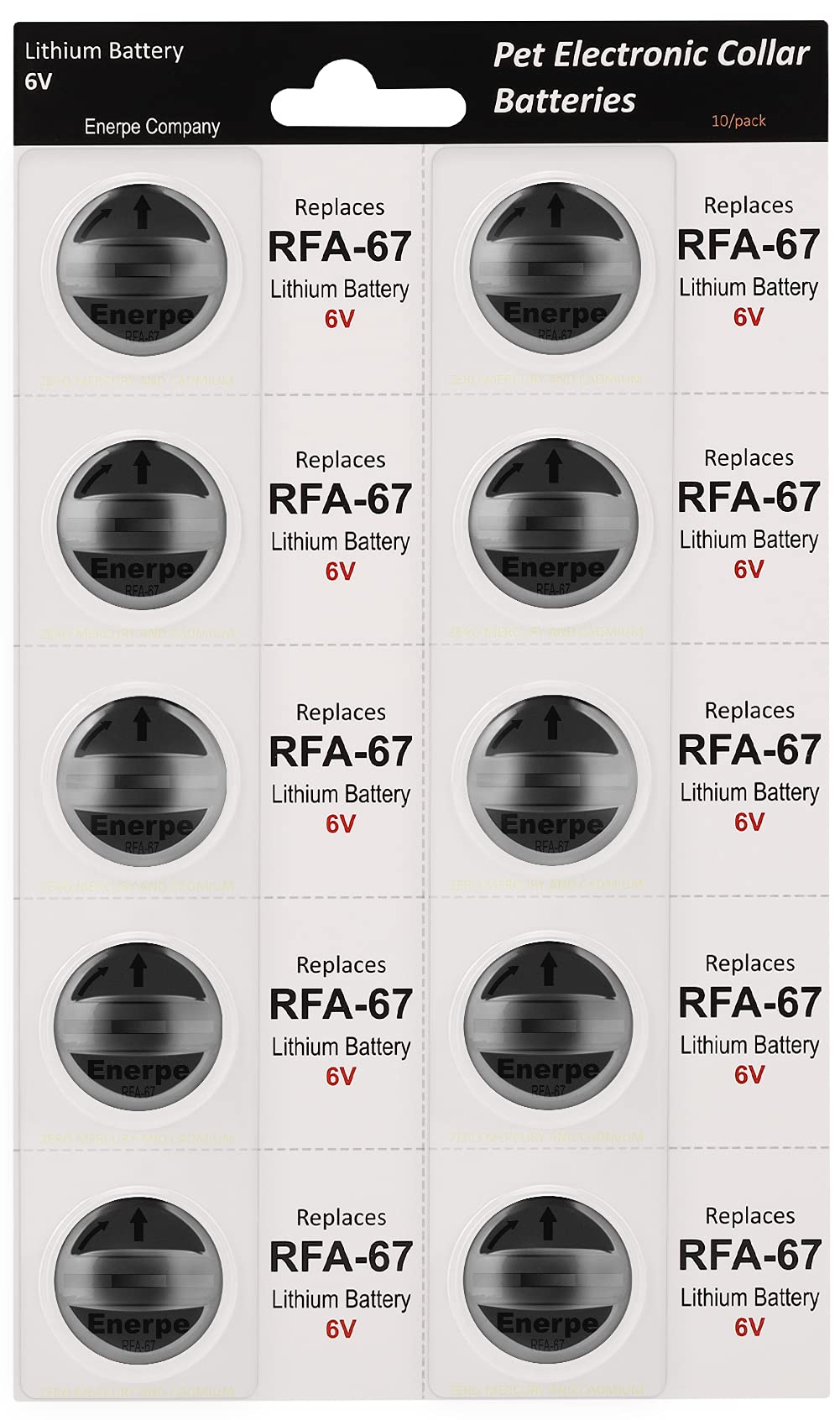 Enerpe Rfa-67 Rfa-67D-11 6V Replacement Battery Long-Lasting & High Capacity Compatible With Pet Safe Electronic Collars Pack Of
