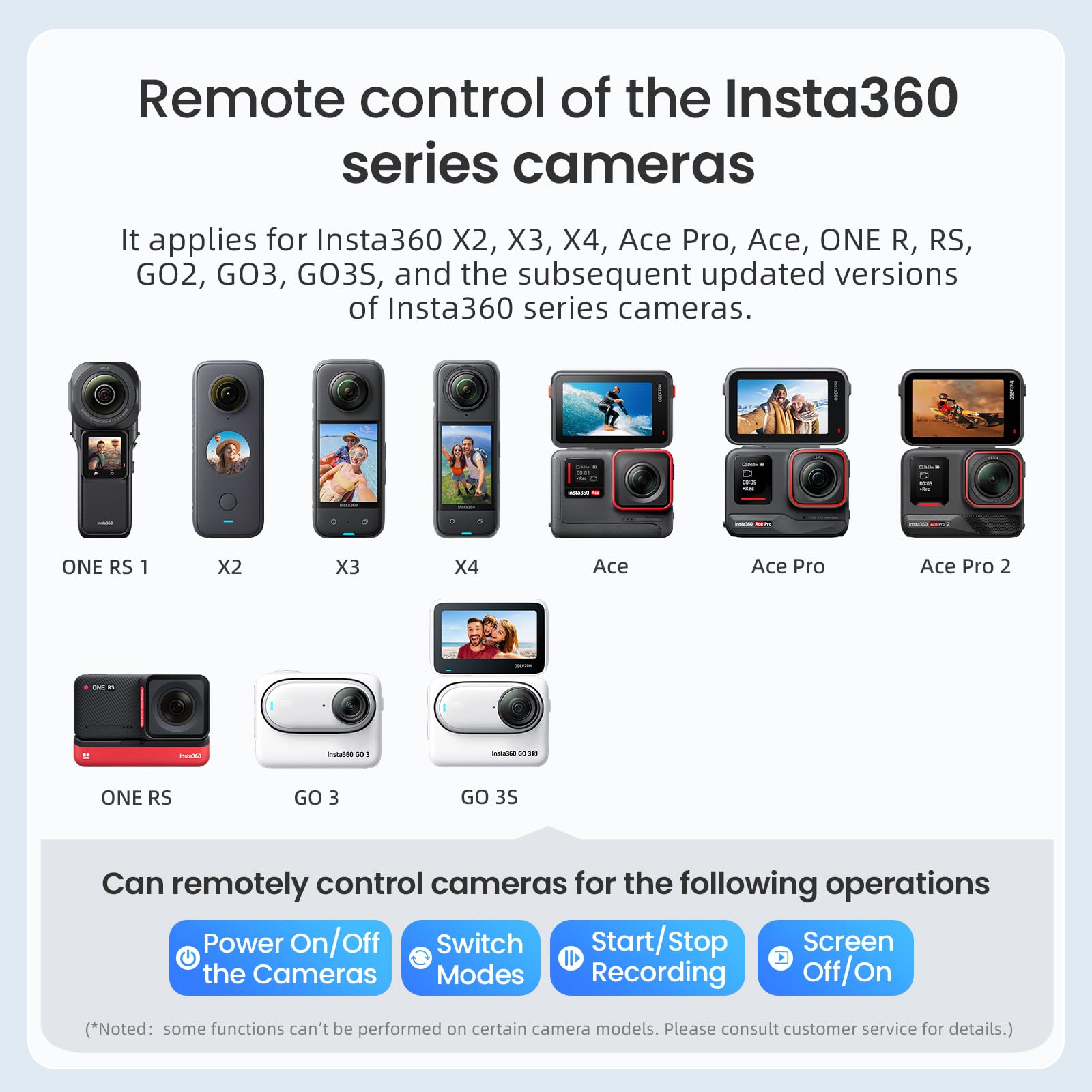 Aovee Remote Control Selfie Stick Rechargeable Waterproof 100Cm Stretchable Compatible With Insta360/Gopro Action Camera And Ios