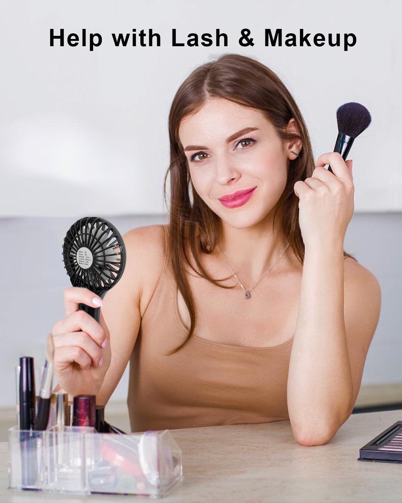 Tripole Handheld Mini Fan Battery Operated Small Personal Portable Fan Speed Adjustable Usb Rechargeable Fan For Kids Girls Wome