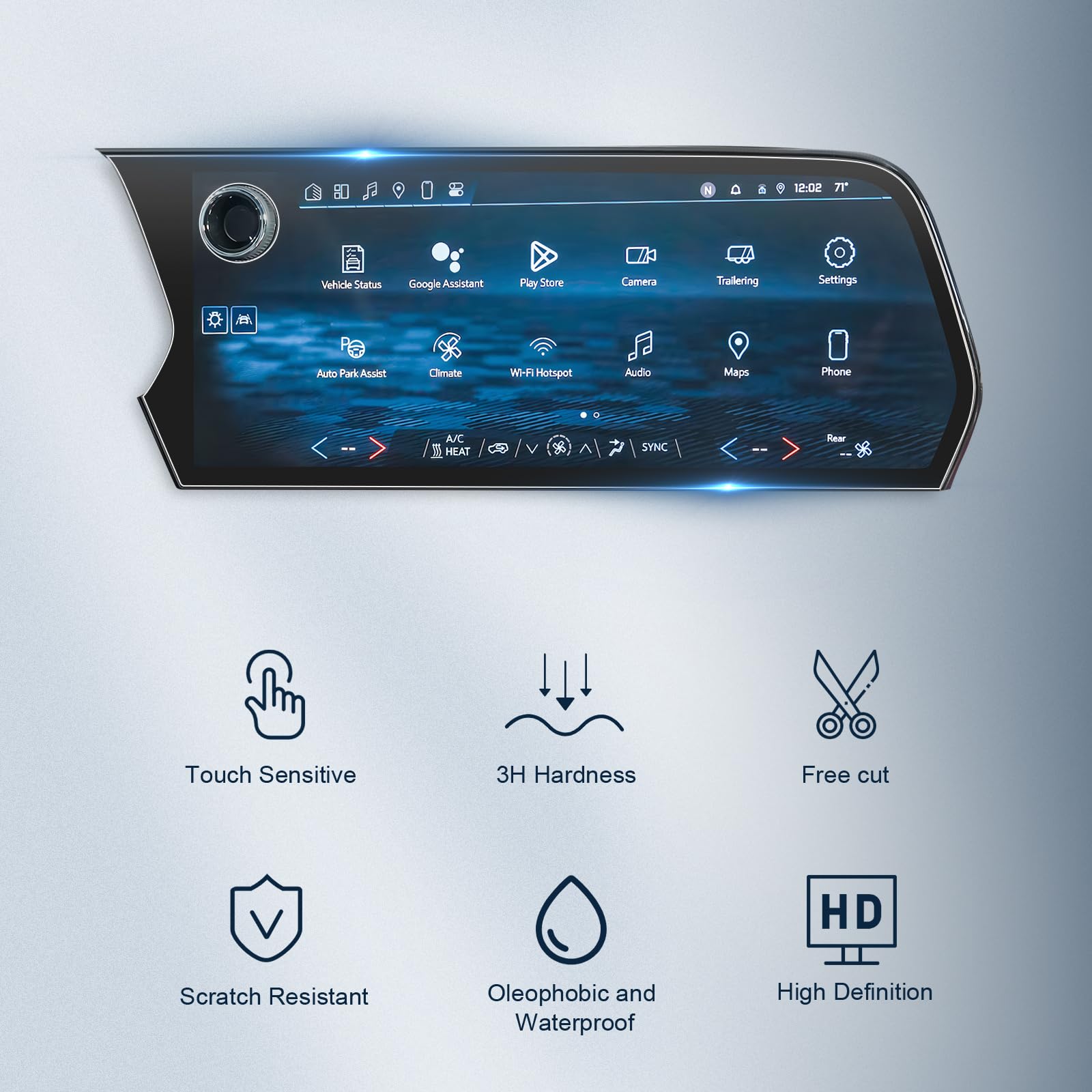 Bibibo 2Pcs For 2024 Chevy Equinox Ev Screen Protector 2024 Chevrolet Equinox Ev 17.7'Display, 2024 Chevrolet Equinox Ev Radio Touchscreen 2Pcs Tpu Nano Protective Film Chevrolet Equinox Ev Accessories 2024