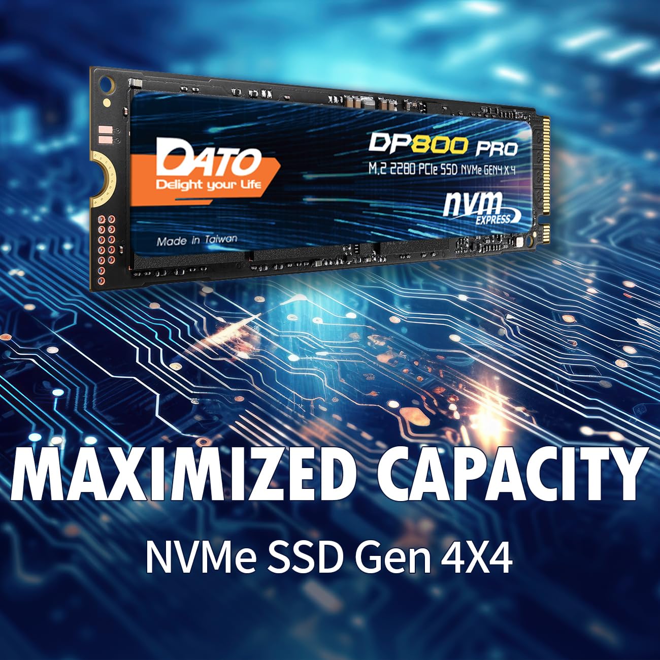 Dato Dp800 Pro 512Gb M.2 2280 Pcie Gen4X4 Nvme Ssd Internal Solid State Drive For Gaming And Creators (Up To 5100/4600 Mb/S)