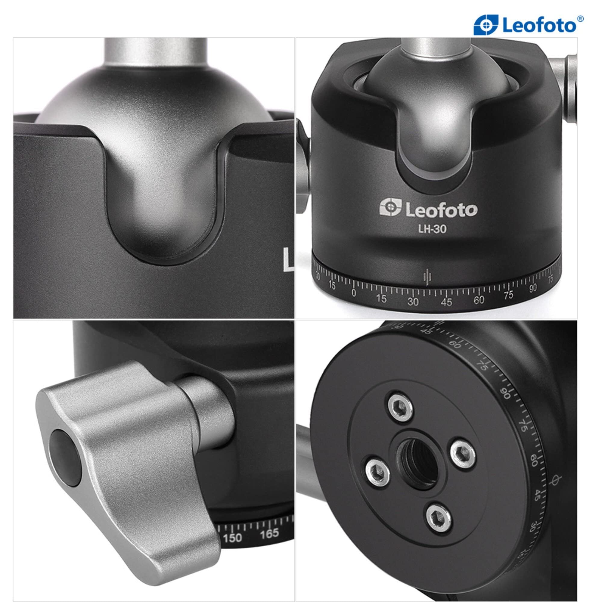 Leofoto   Lh 30 Tripod Head With Bpl 50 Quick Release Plate   Height: 80Mm   Load Capacity: 15 Kg   User Friendly   Lh 30+Bpl 50