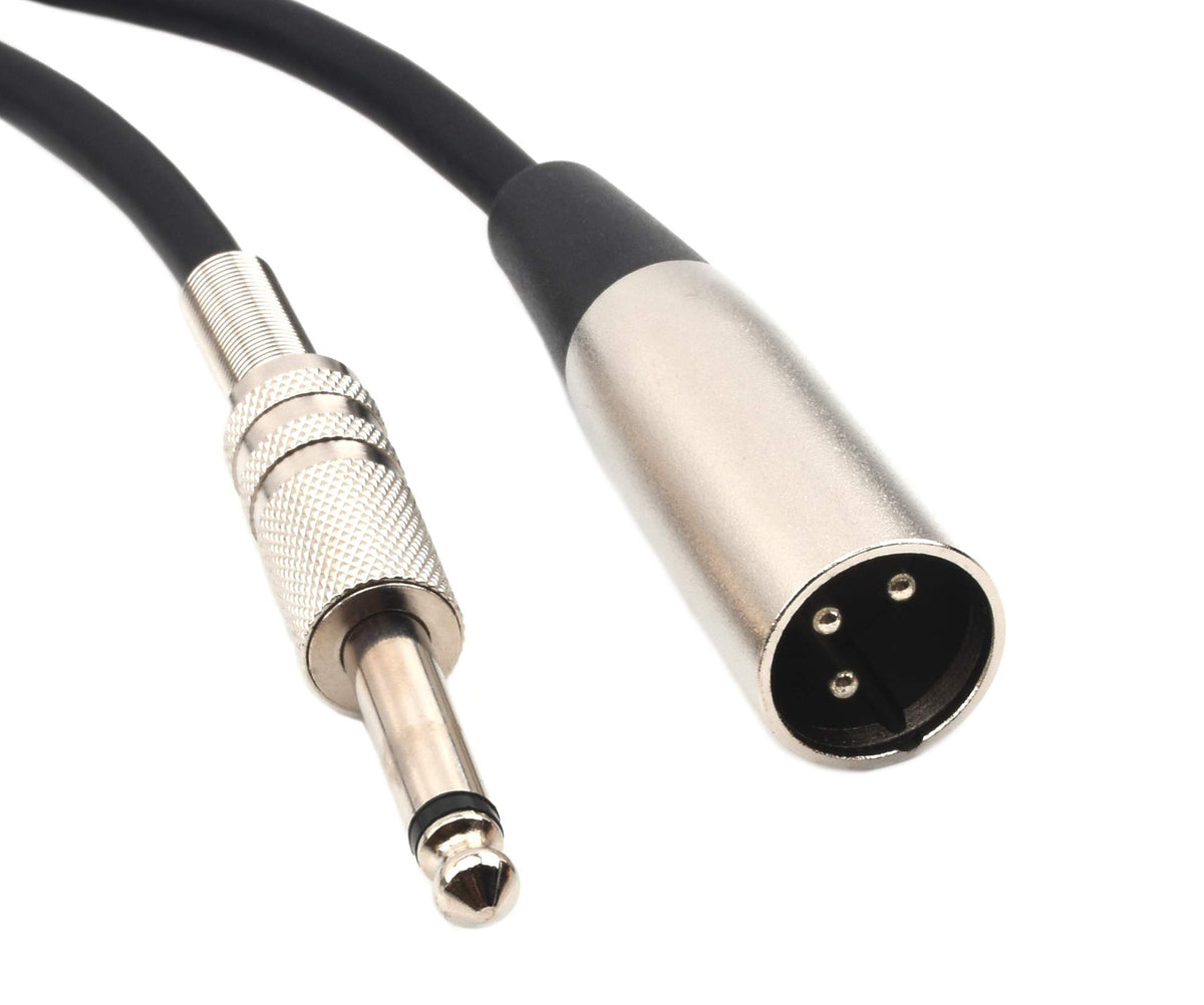 Devinal Unbalanced Xlr Male To 1/4' Inch Ts Mono Male Plug Audio Connector, 6.35Mm To Xlr Cable For Amplifiers, Instruments Etc.[6 Feet]
