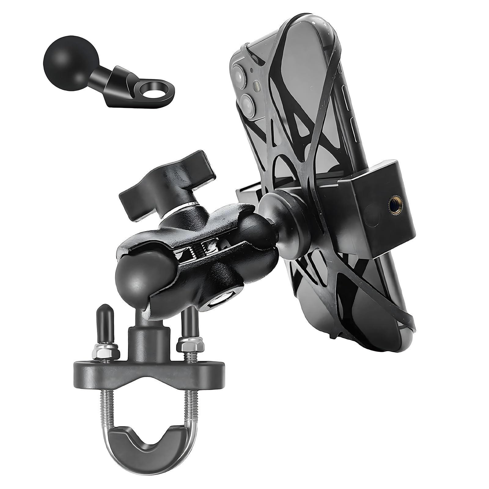 Bike Bicycle Phone Holder, Motorcycle Handlebar Phone Mount, Cell Phone Clamp Accessories, Scooter Phone Clip For Iphone 15 Pro 