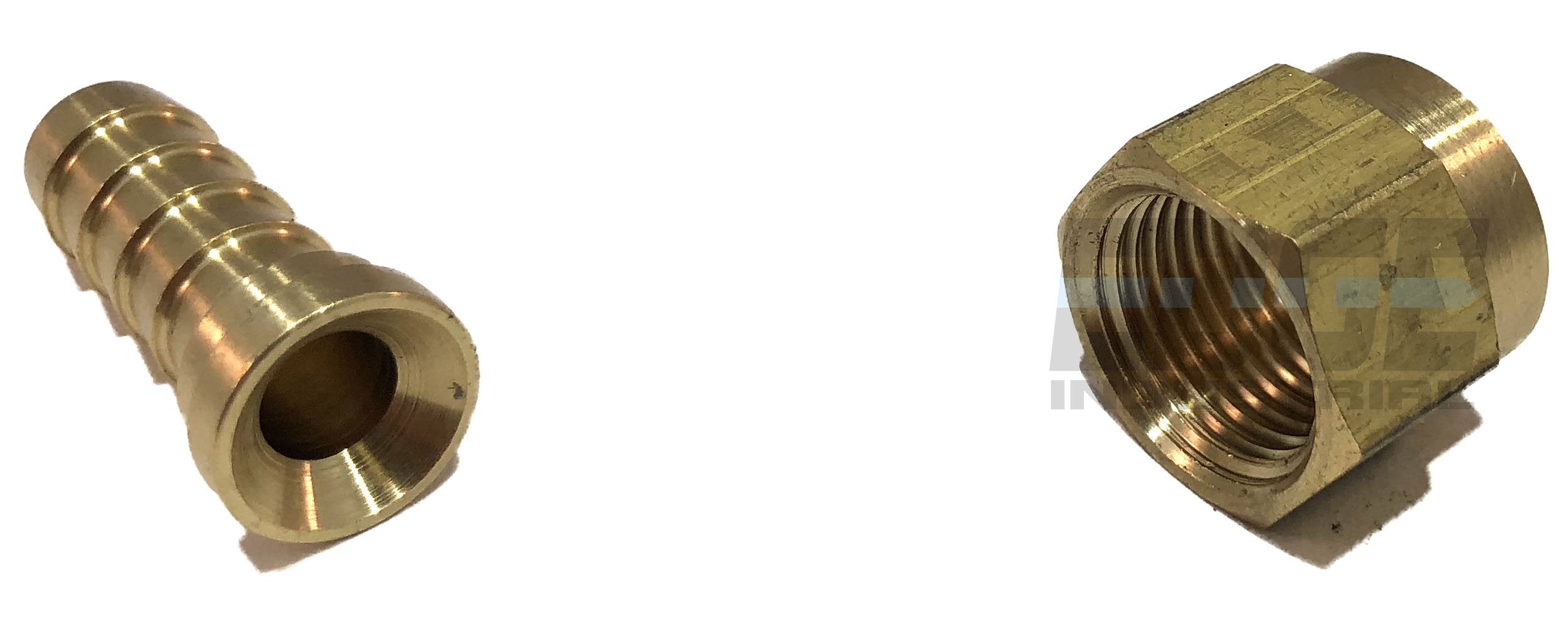 Edge Industrial 3/8 Hose Id To 3/8 45 Female Sae Flare Brass Swivel Connector Fuel/Air/Water/Oil/Gas/Wog (Qty 01)