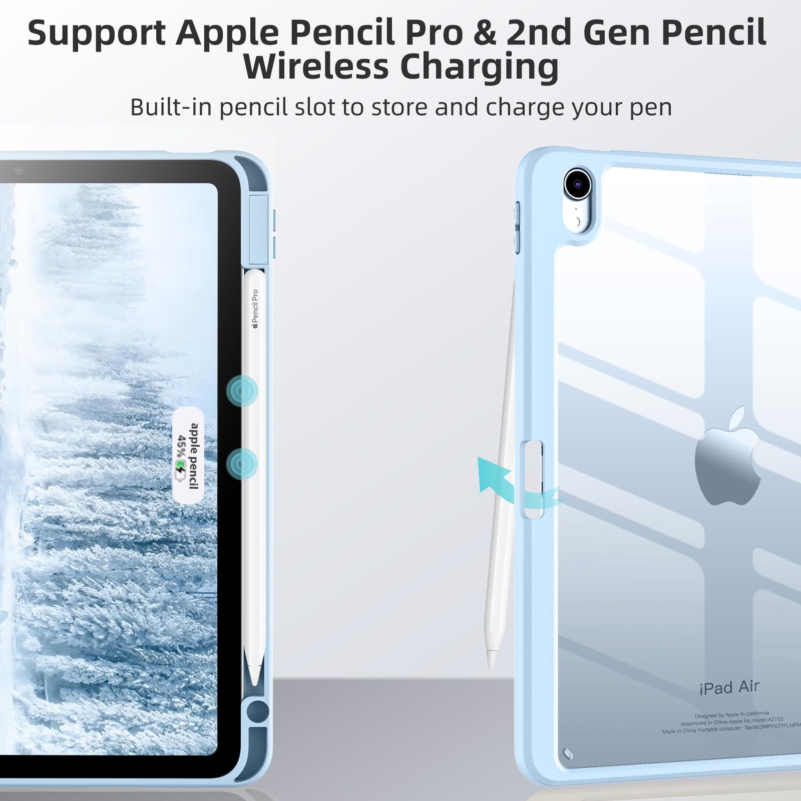 Wenlaty Compatible With Ipad Air 11 Inch Case (M2) 2024 Release, For Ipad Air 6Th/5Th/4Th Generation Case (2024/2022/2020) 11/10