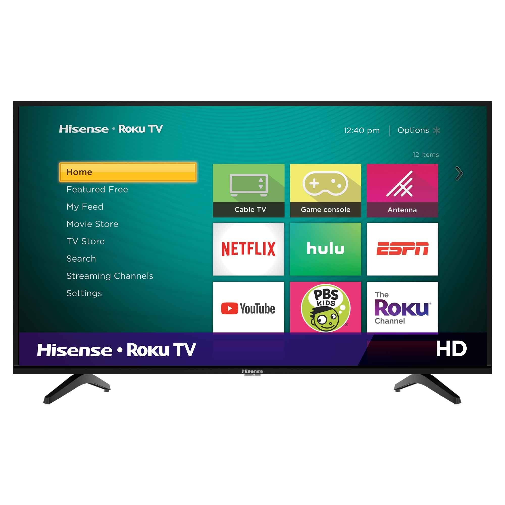 Hisense 43-Inch Class H4 Series LED Roku Smart TV with Alexa Compatibility (43H4F, 2020 Model)