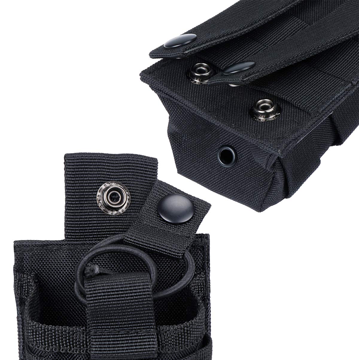 Abcgoodefg Tactical Universal Radio Holster Pouch Holder, 1000D Nylon Military Molle Radio Case For Baofeng Motorola Midland Cb Walkie Talkies (1 Pack)