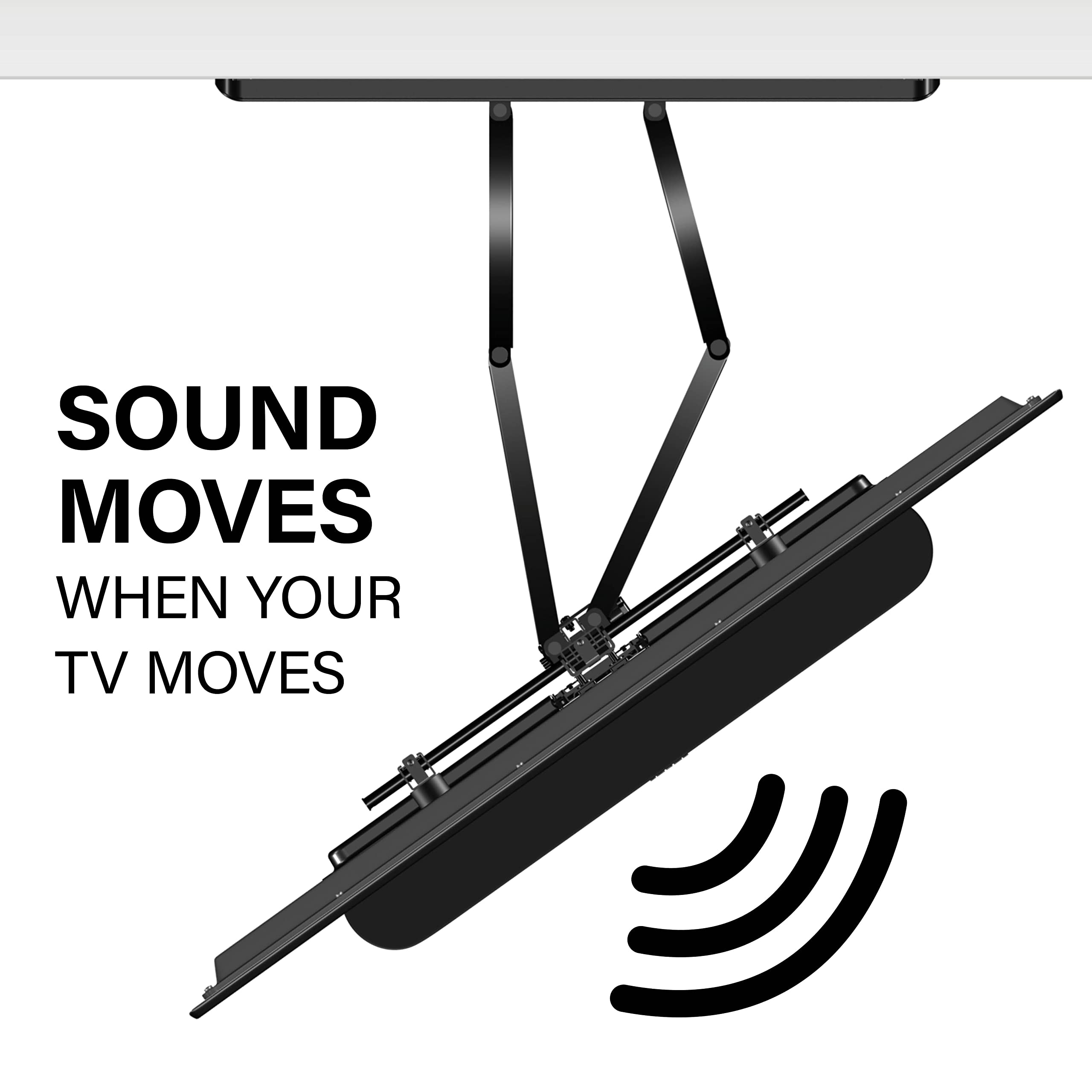 Sanus Soundbar Mount For Sonos Beam   Height Adjustable Up To 12'' & Designed To Work With Any Tv   Custom Fit To The Beam For O