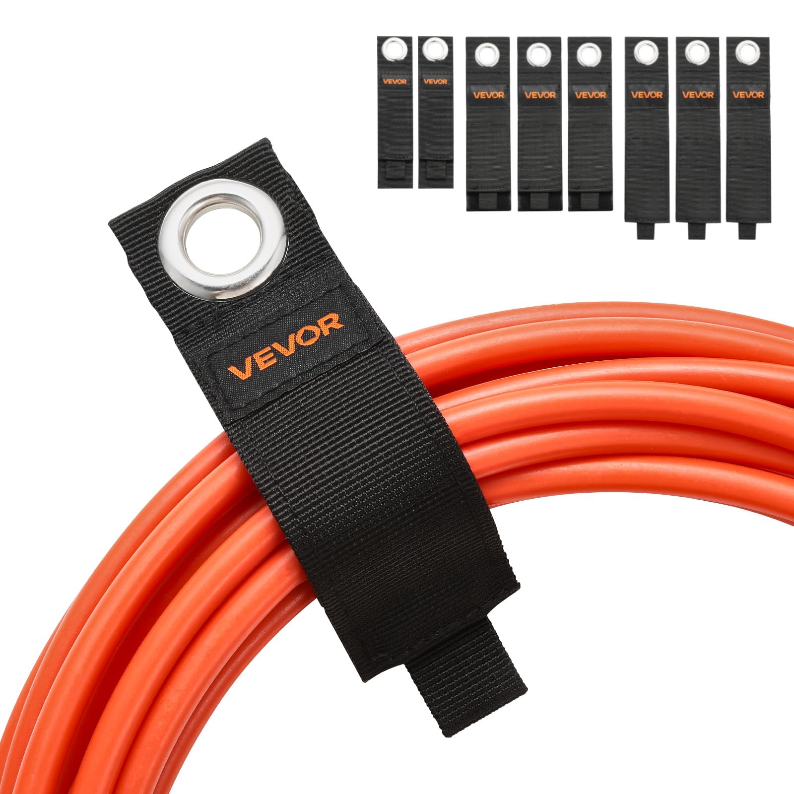 VEVOR Extension Cord Straps, 8-Pack Cable Holder Organizer, Heavy-Duty Extension Cord Hanger for Garage Organization and Storage