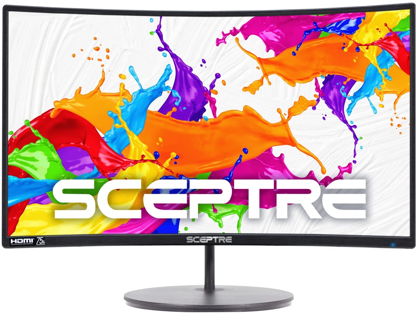 Sceptre Curved 24'' Fhd 1080P Gaming Monitor 75Hz Hdmix2 Vga 98% Srgb R1500 Build In Speakers, Machine Black 2022 (C249W 1920Rn