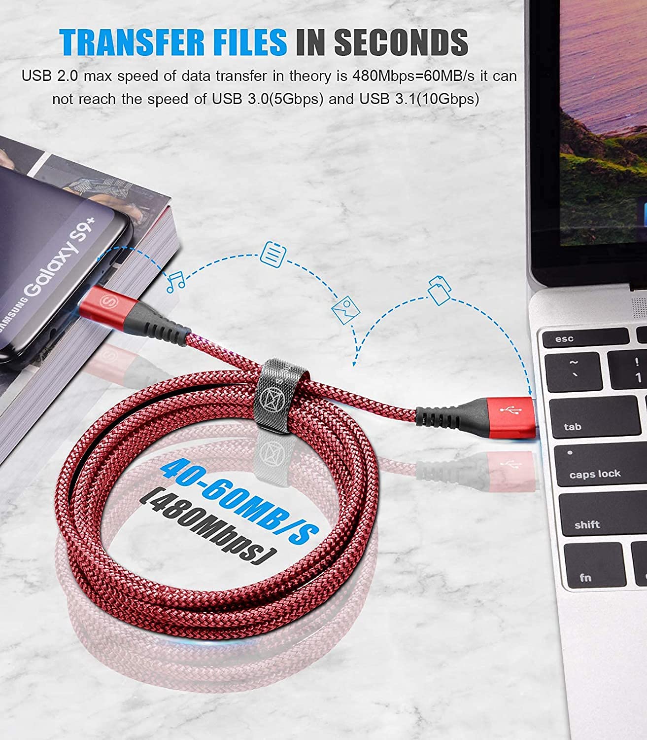 Usb Type C Charger Cable [3Pack,10Ft+6.6Ft+3.3Ft], Power Charging Cable For Kindle Fire Hd 10 9Th 2019 8 10Th 2020 Paperwhite 11