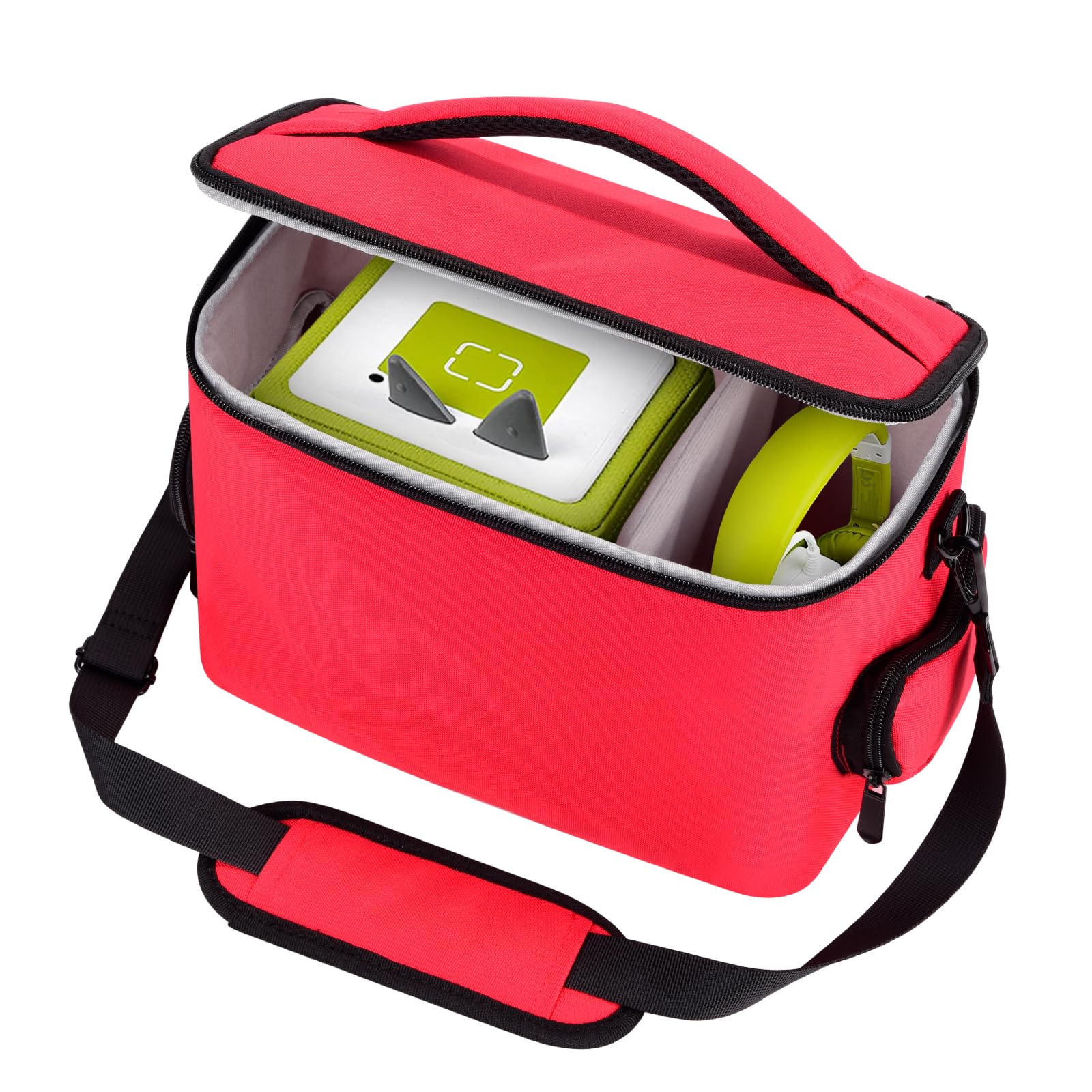 Bevegekos Carrying Case Bag For Toniebox Starter Set, Tonies Figures, Charging Station & Headphones (Red, Medium), Yxb010