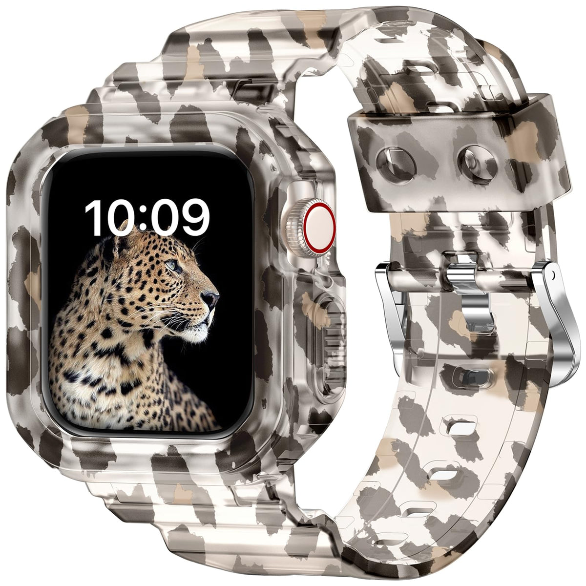 Xyf Compatible For Crystal Clear Apple Watch Bands, 41Mm 40Mm 38Mm Bumper Case For Men Women Jelly Sport Case Band For Iwatch Ul