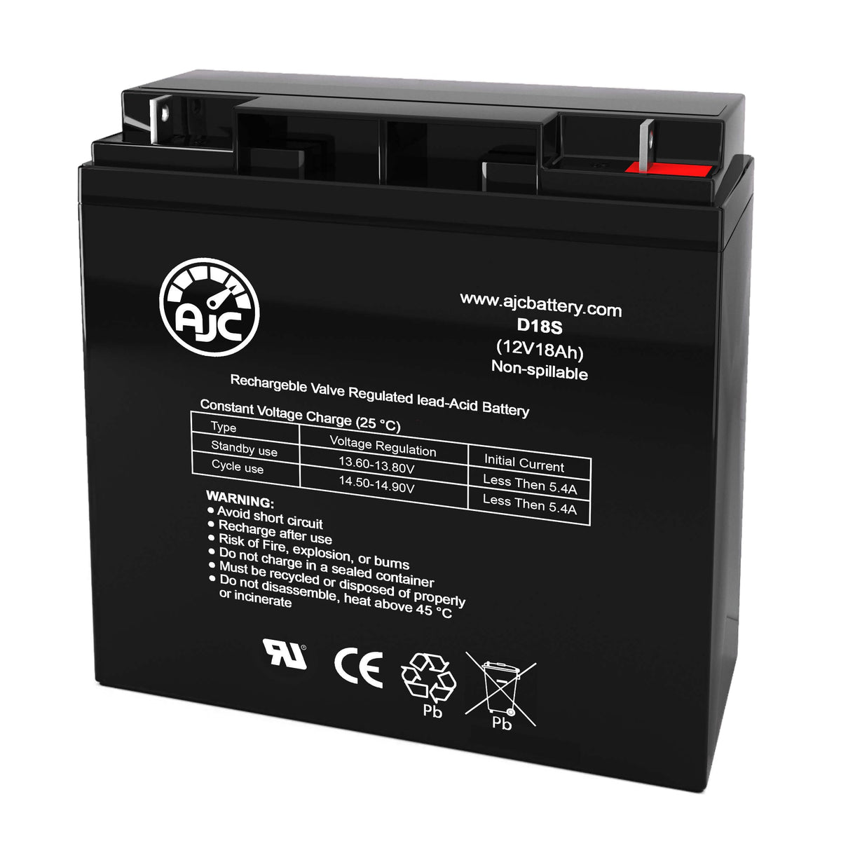 Ajc Battery Compatible With Apc Smart Ups 1500 Dla1500 12V 18Ah Ups Battery