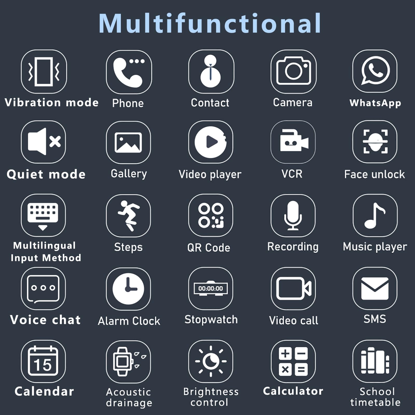 Ddioyiur Smart Watch For Kids, 4G Phone Calling & Text Messaging Child Phone Smartwatch With Wifi, Voice & Video Chat, Bluetooth