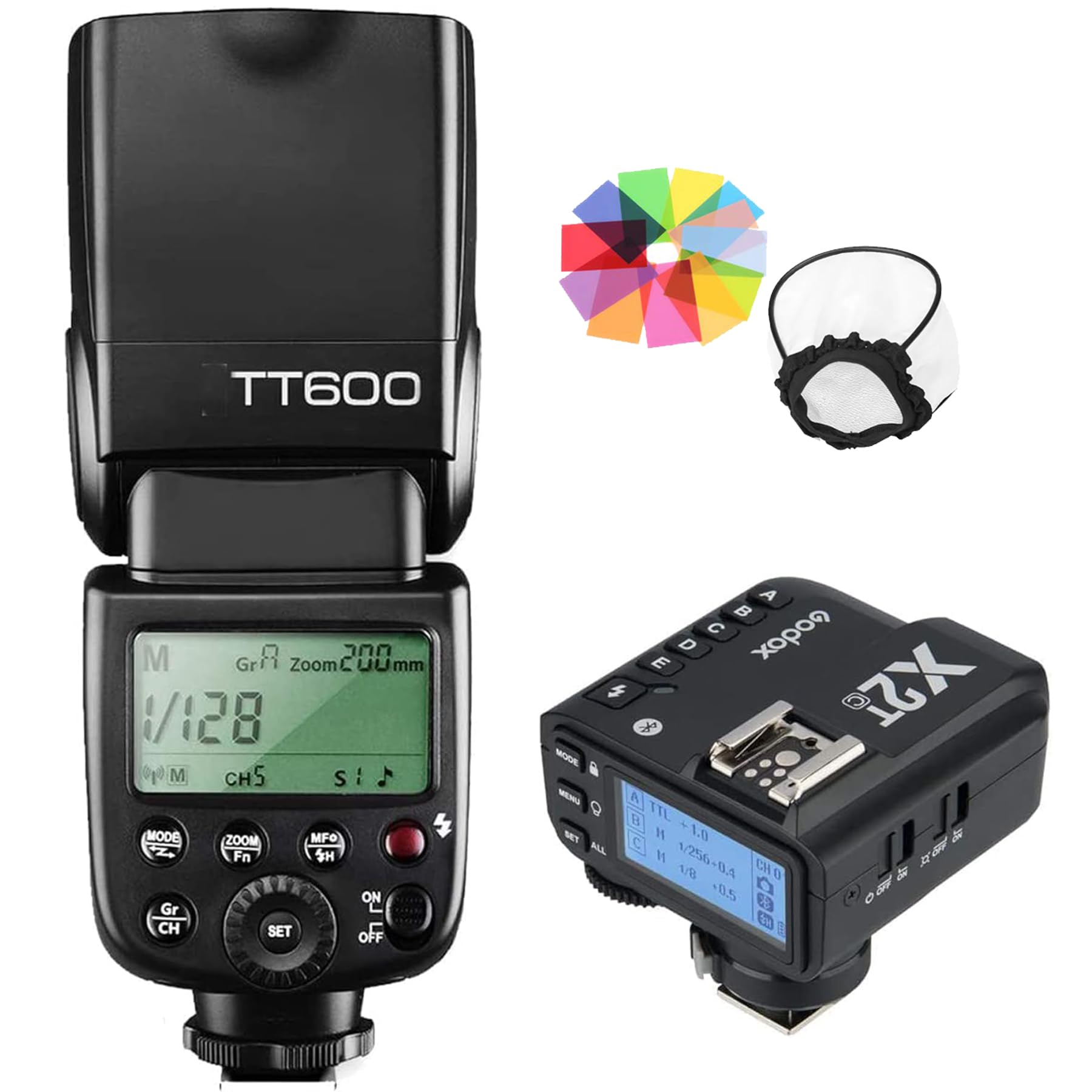 Godox Tt600 Hss 1/8000S 2.4G Wireless Gn60 Flash Speedlite Built In Godox X System Receiver With X2T C Trigger Transmitter Compa