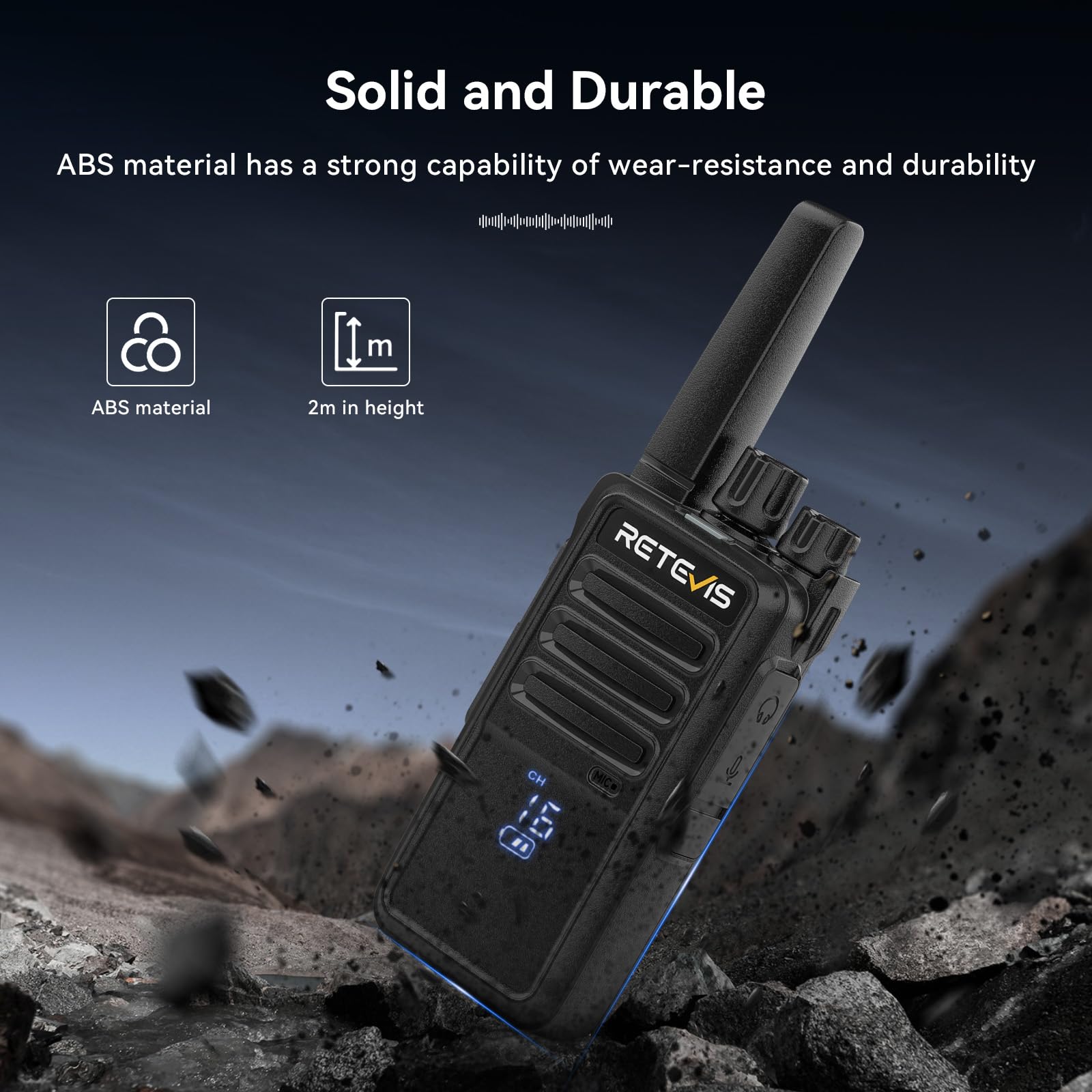 Retevis Rt68H Walkie Talkies For Adults,2 Way Radio Long Range, Intuitive,Channel,Power Display,Vox Hands Free,Keylock,Rugged Tw