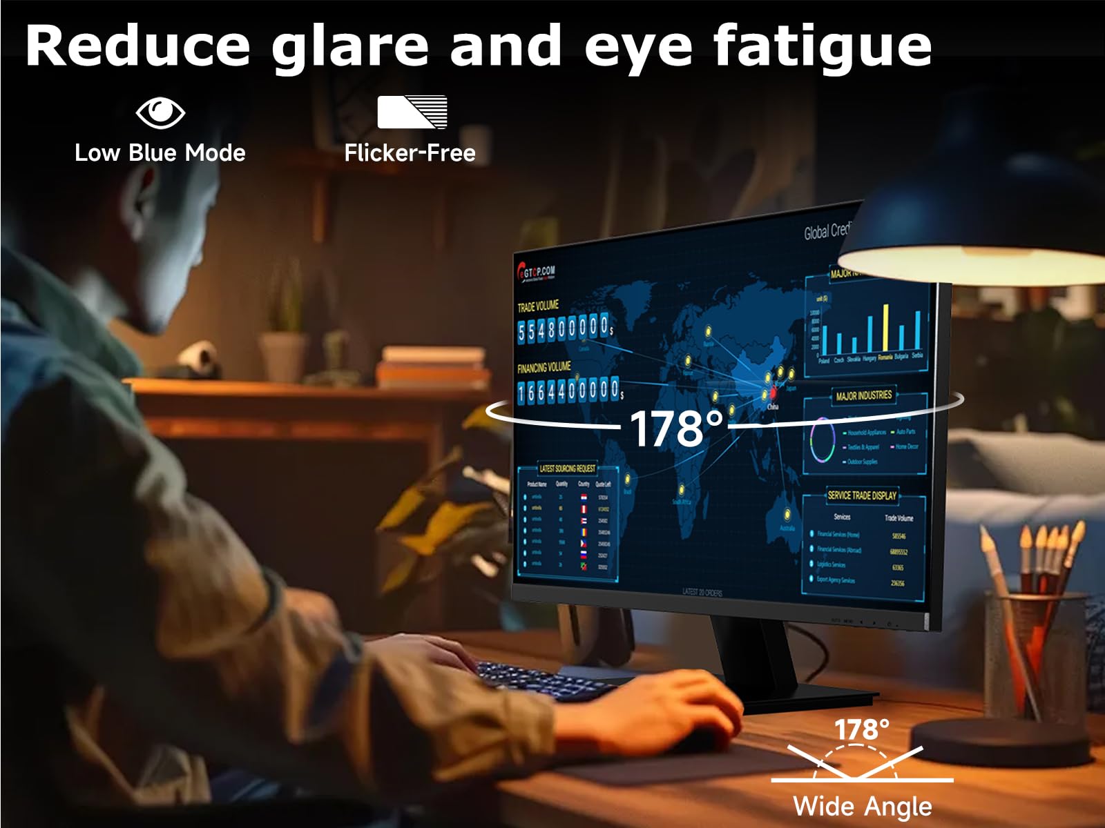 Xgaming 24 Inch Monitor, Fhd 100Hz 1080P, Ips 16:9 Frameless Computer Monitor, 99% Srgb, Low Blue Light Eye Care, Freesync, Pc S