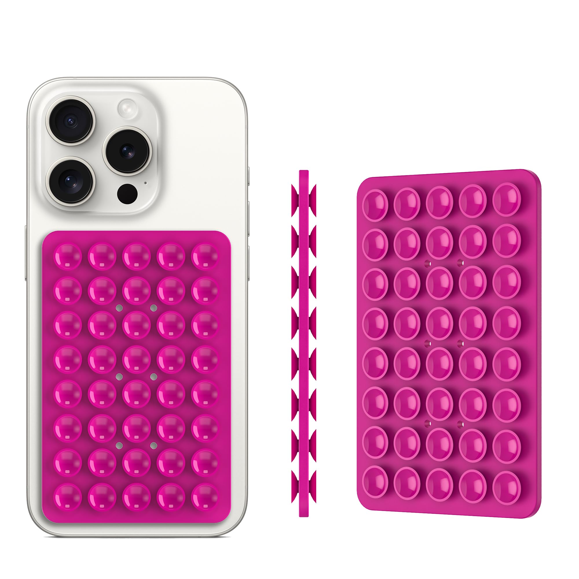 Double Sided Silicone Suction Phone Holder Mount, Silicon Accessory For Iphone And Android, Hands-Free Mirror Shower Phone Holde